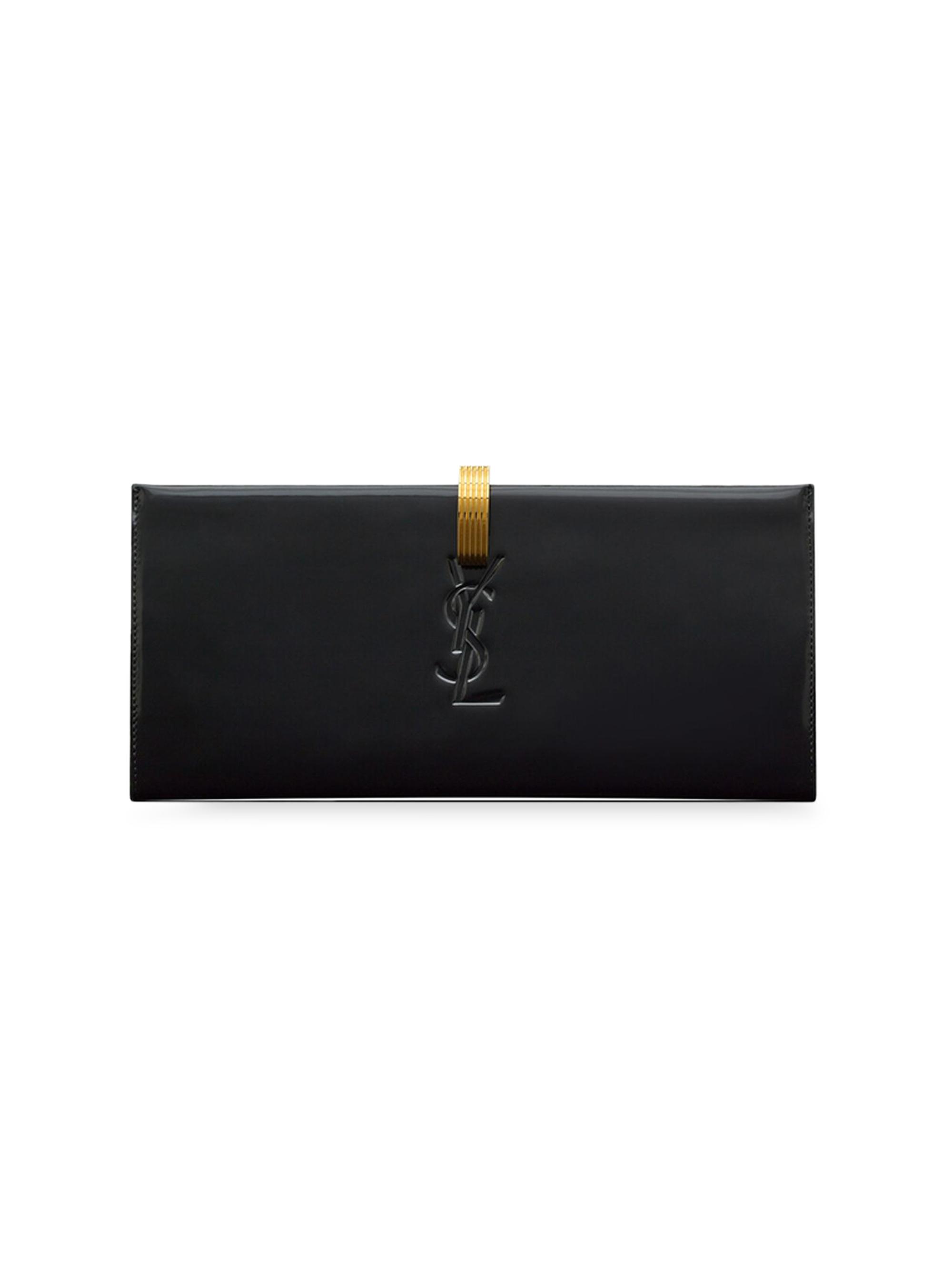 Saint Laurent Women's Daria Minaudière Clutche In Shiny Leather - Black