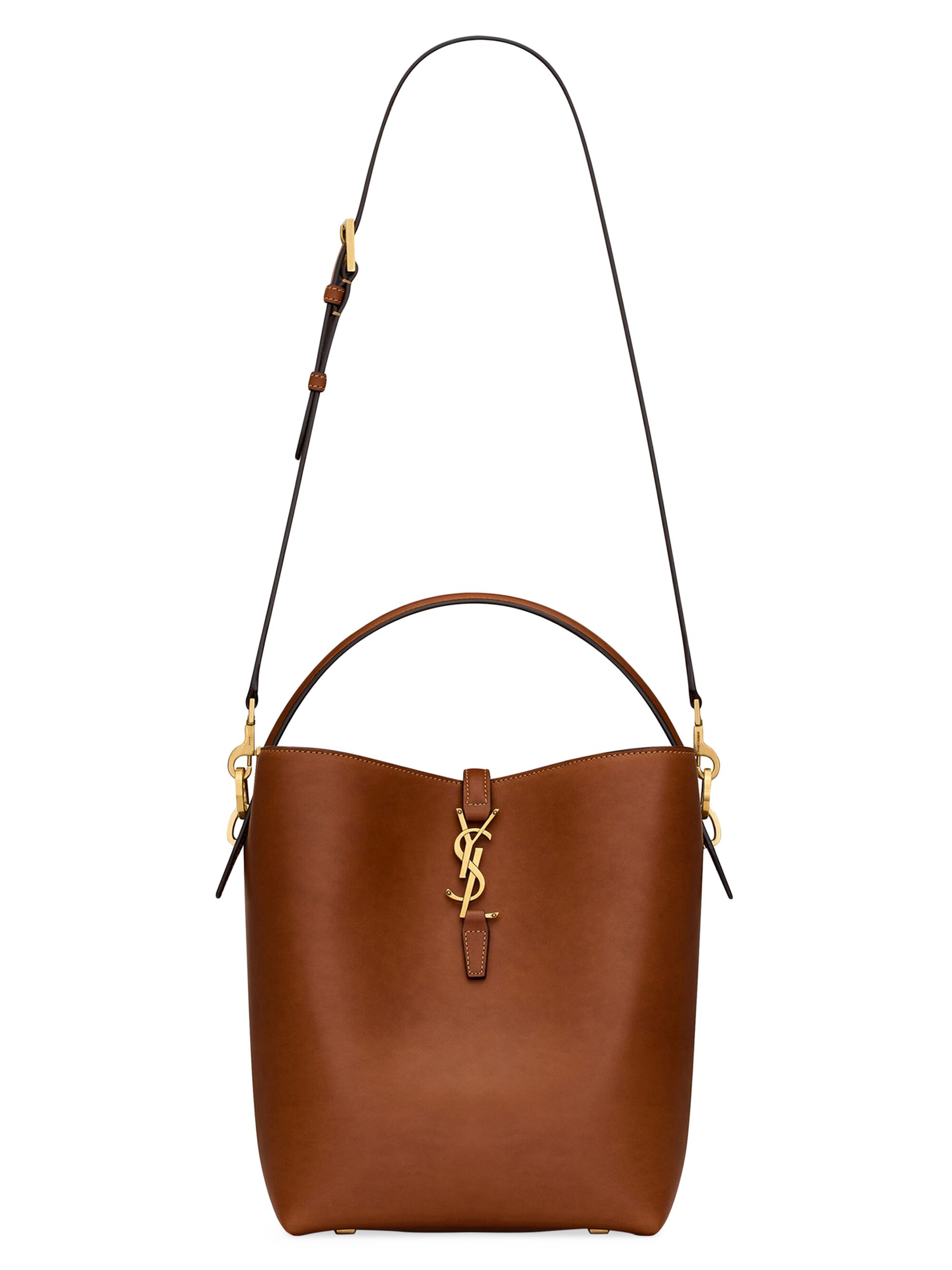 Saint Laurent Women's Le 37 Bucket Bag In Vegetable-Tanned Leather - Brick