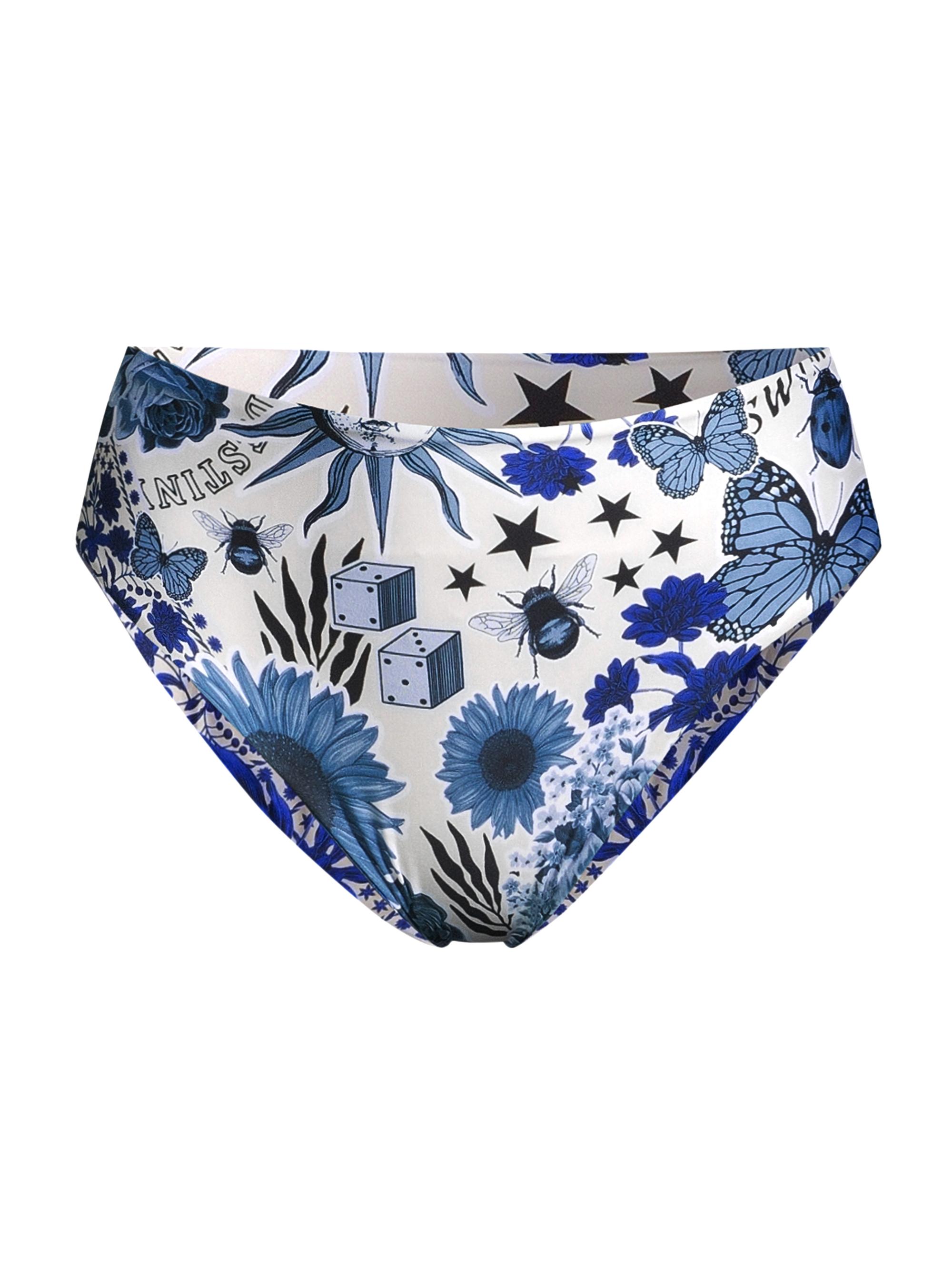 Agua Bendita Women's Penelope Floral Reversible Bikini Bottoms