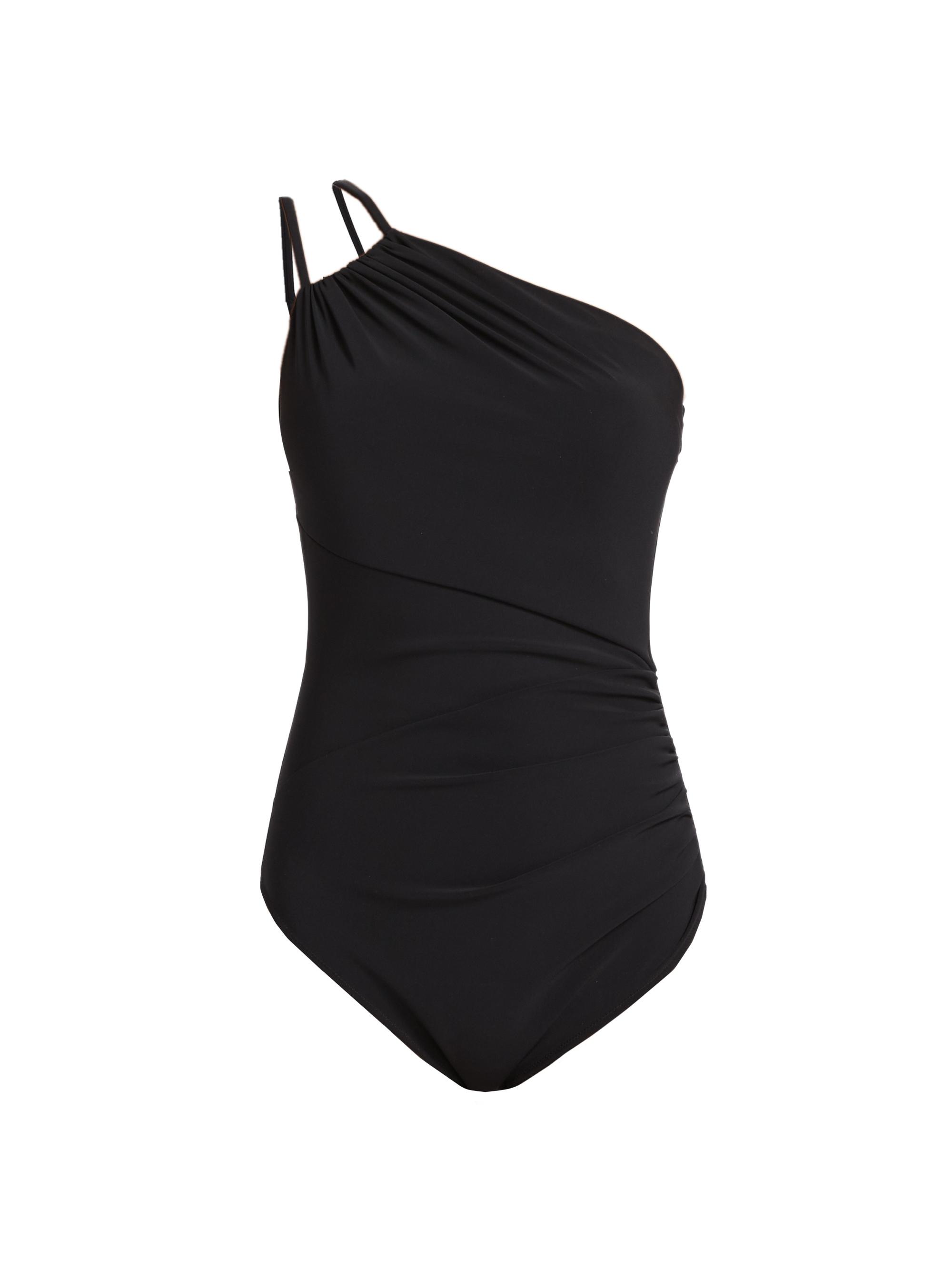 Chiara Boni La Petite Robe Women's Waheed Asyymmetric Ruched One-Piece Swimsuit - Black