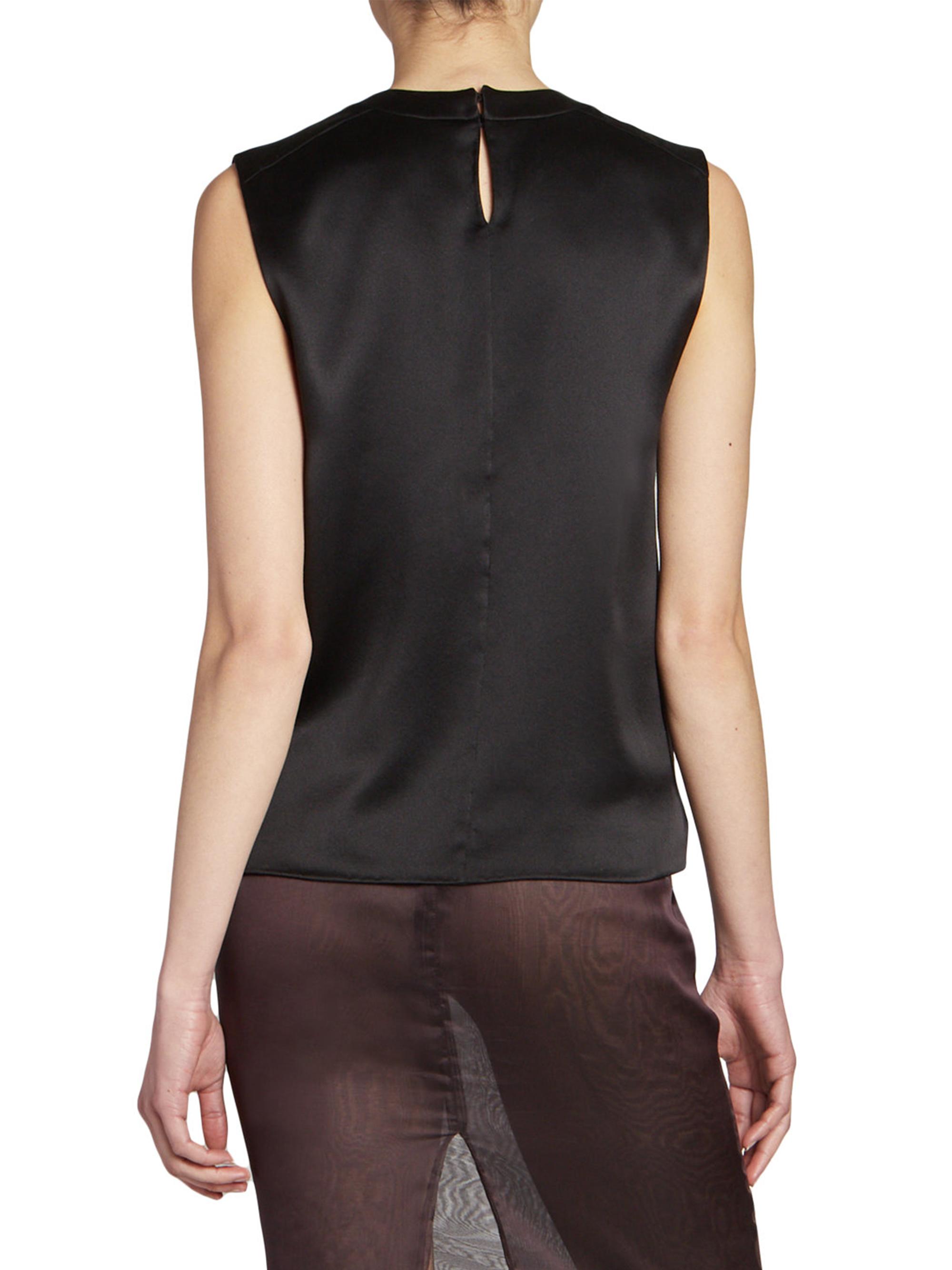 Saint Laurent Tank Top in Silk Satin | Saks Fifth Avenue