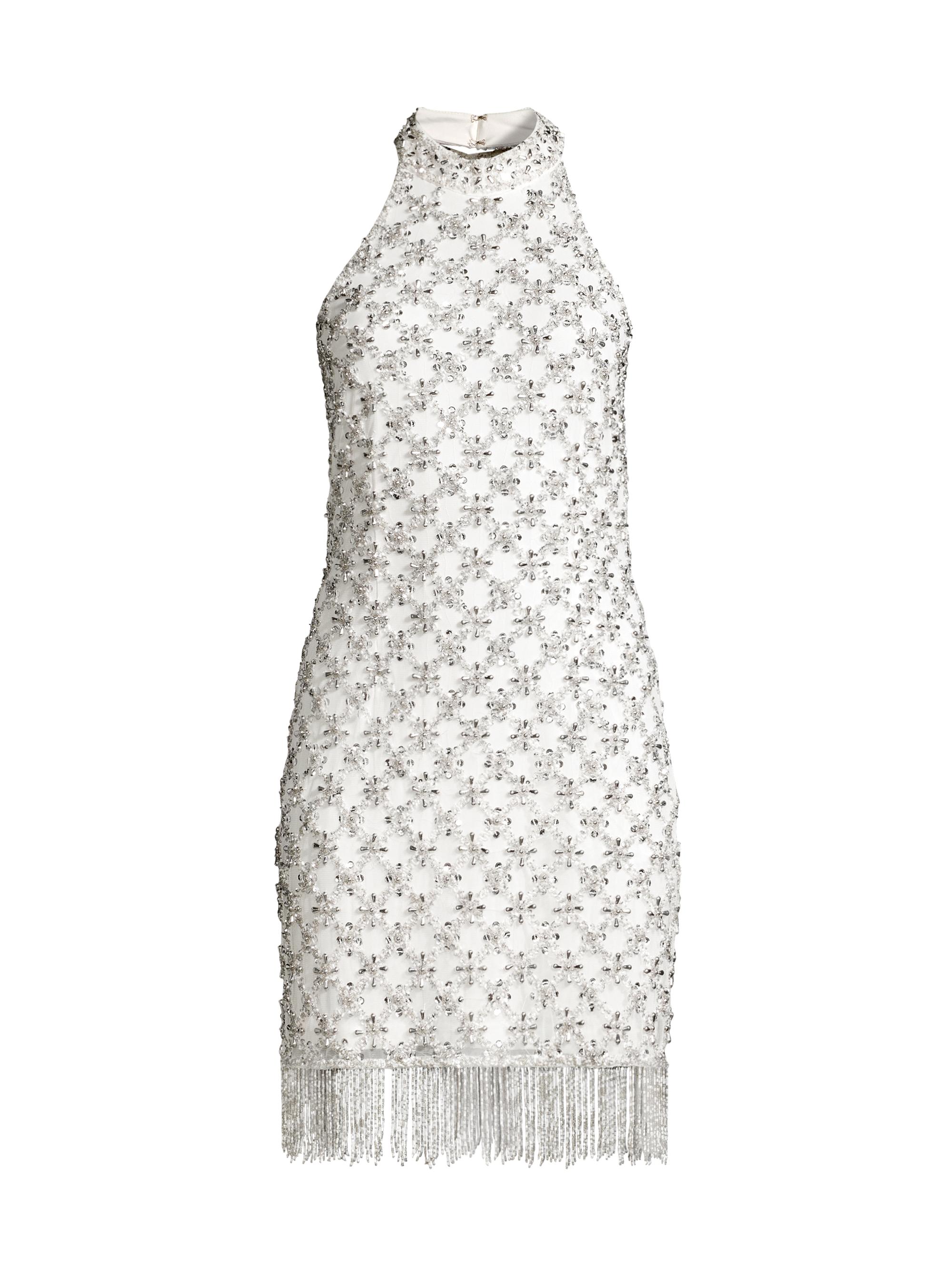 Liv Foster Women's Beaded Halterneck Minidress -