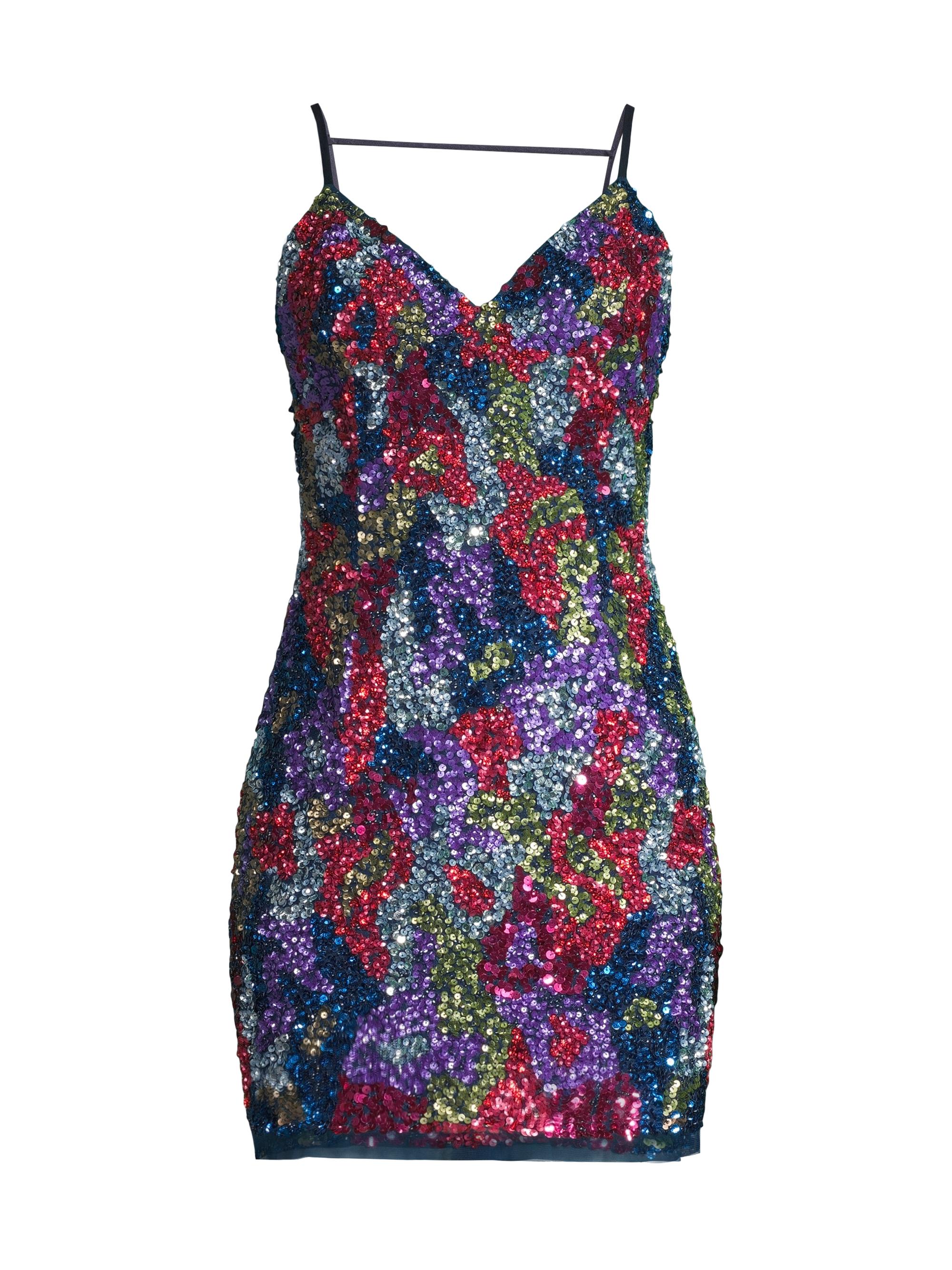 Liv Foster Women's Fully Beaded Mini Dress