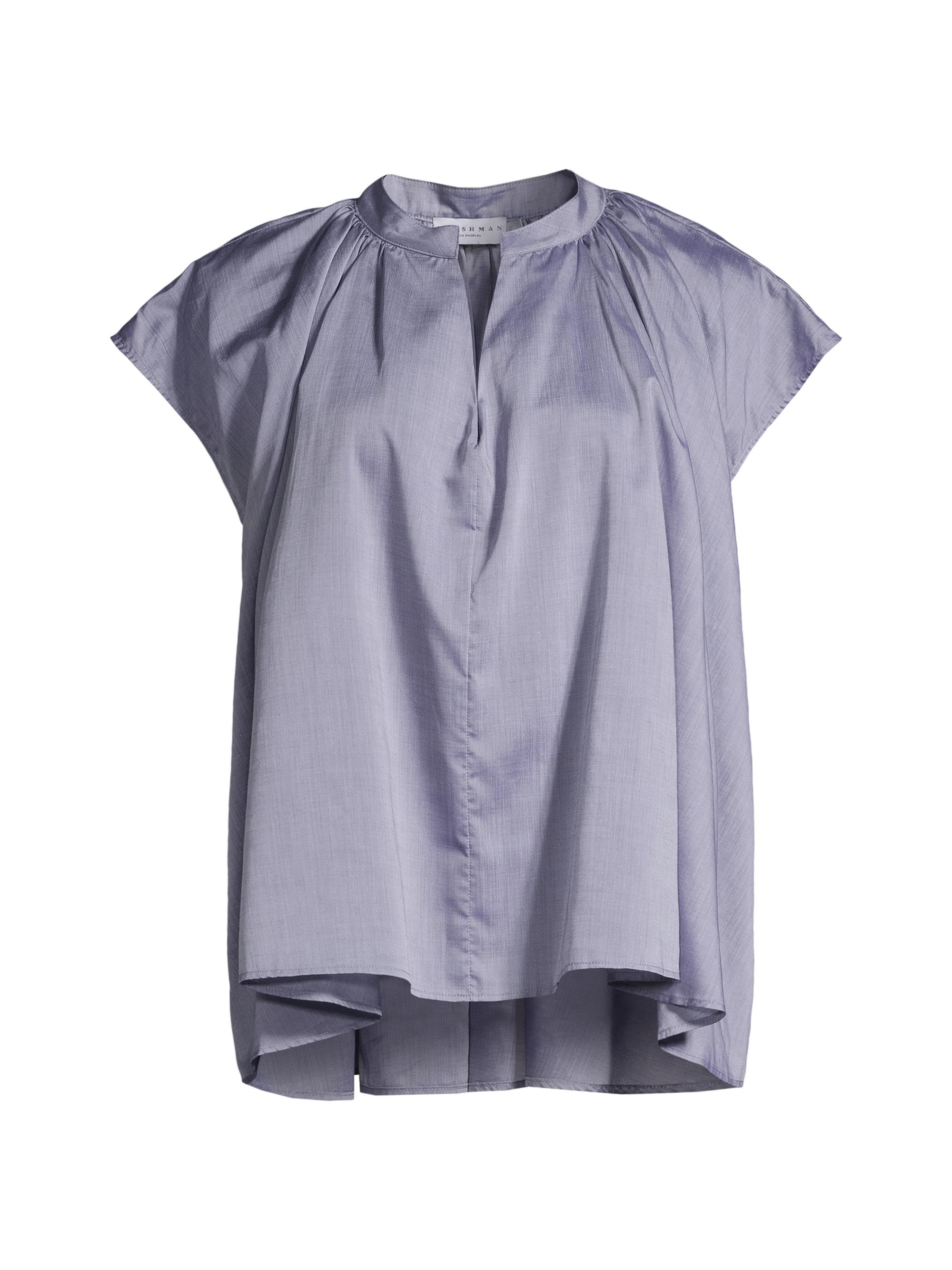 Harshman Women's Finch Cap-Sleeve Pullover Blouse - Ice Blue
