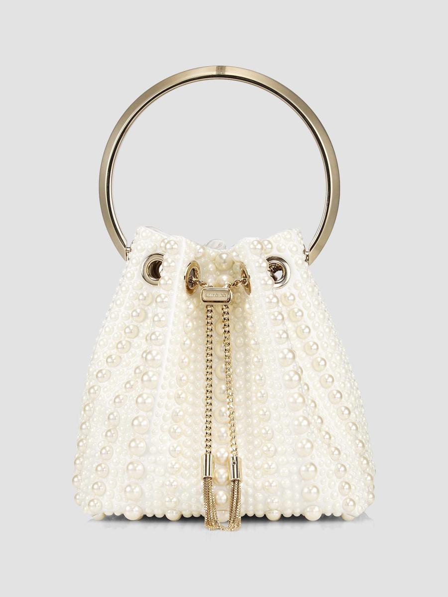 Jimmy Choo Bon Bon Faux Pearl Top Handle Bag | Saks Fifth Avenue