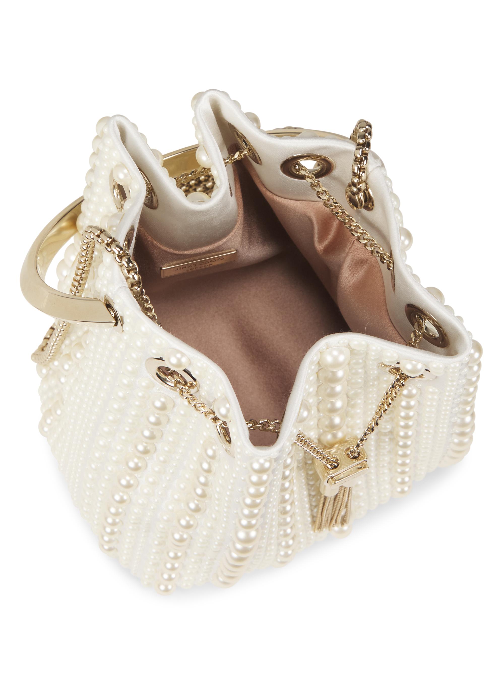 Jimmy Choo Bon Bon Faux Pearl Top Handle Bag | Saks Fifth Avenue