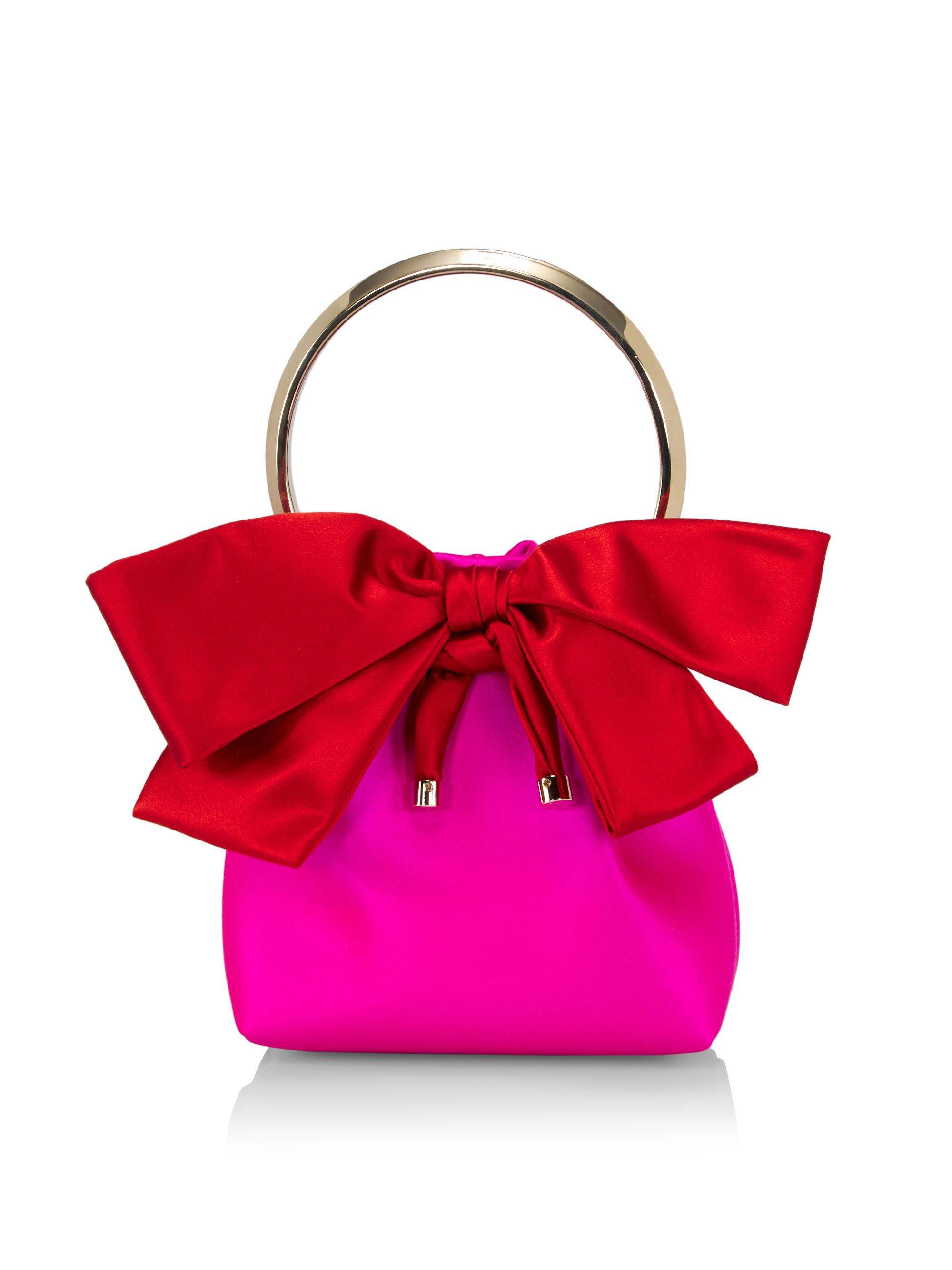Jimmy Choo Bon Bon Satin Bow Shoulder Bag | Saks Fifth Avenue