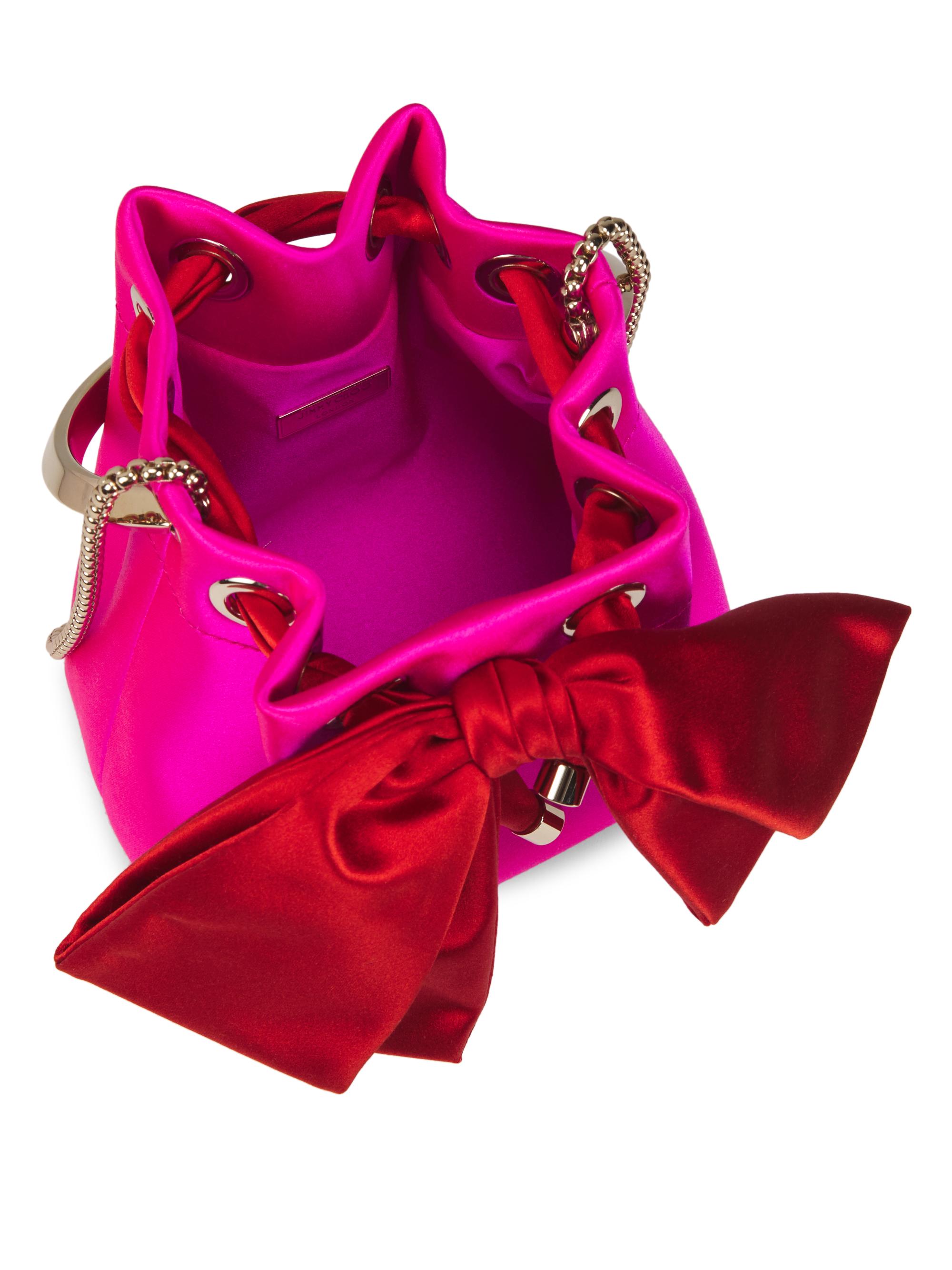 Jimmy Choo Bon Bon Satin Bow Shoulder Bag | Saks Fifth Avenue