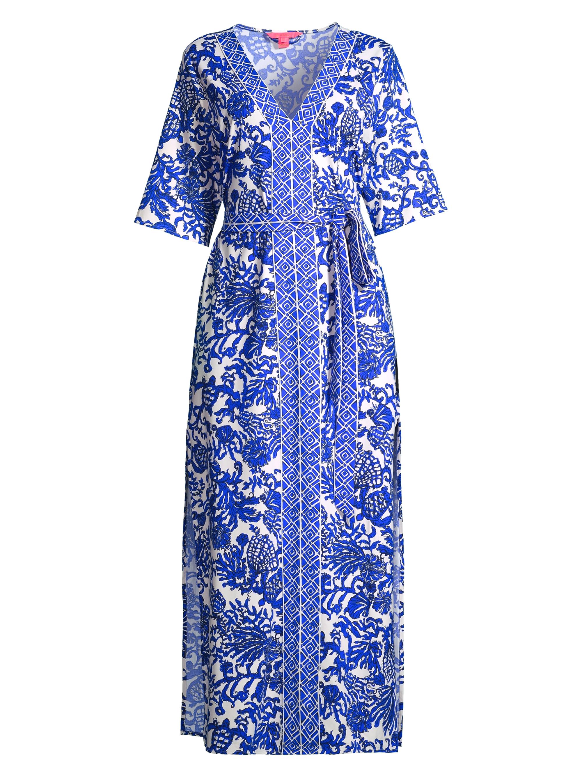 Lilly Pulitzer Women's Remelle Coral Belted Maxi Dress - Deeper Coconut