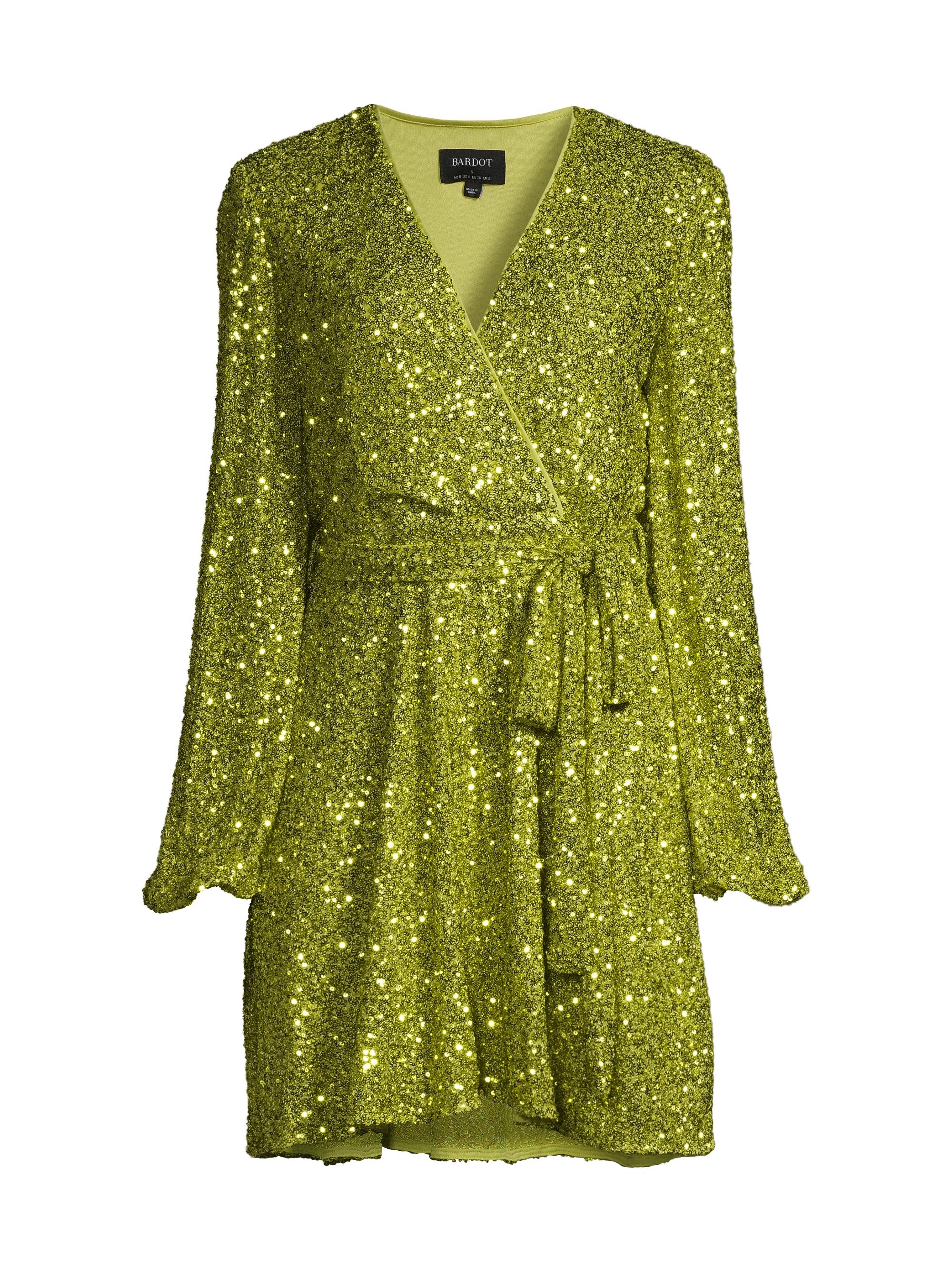 Bardot Bellissa Sequined Surplice Minidress Saks Fifth Avenue