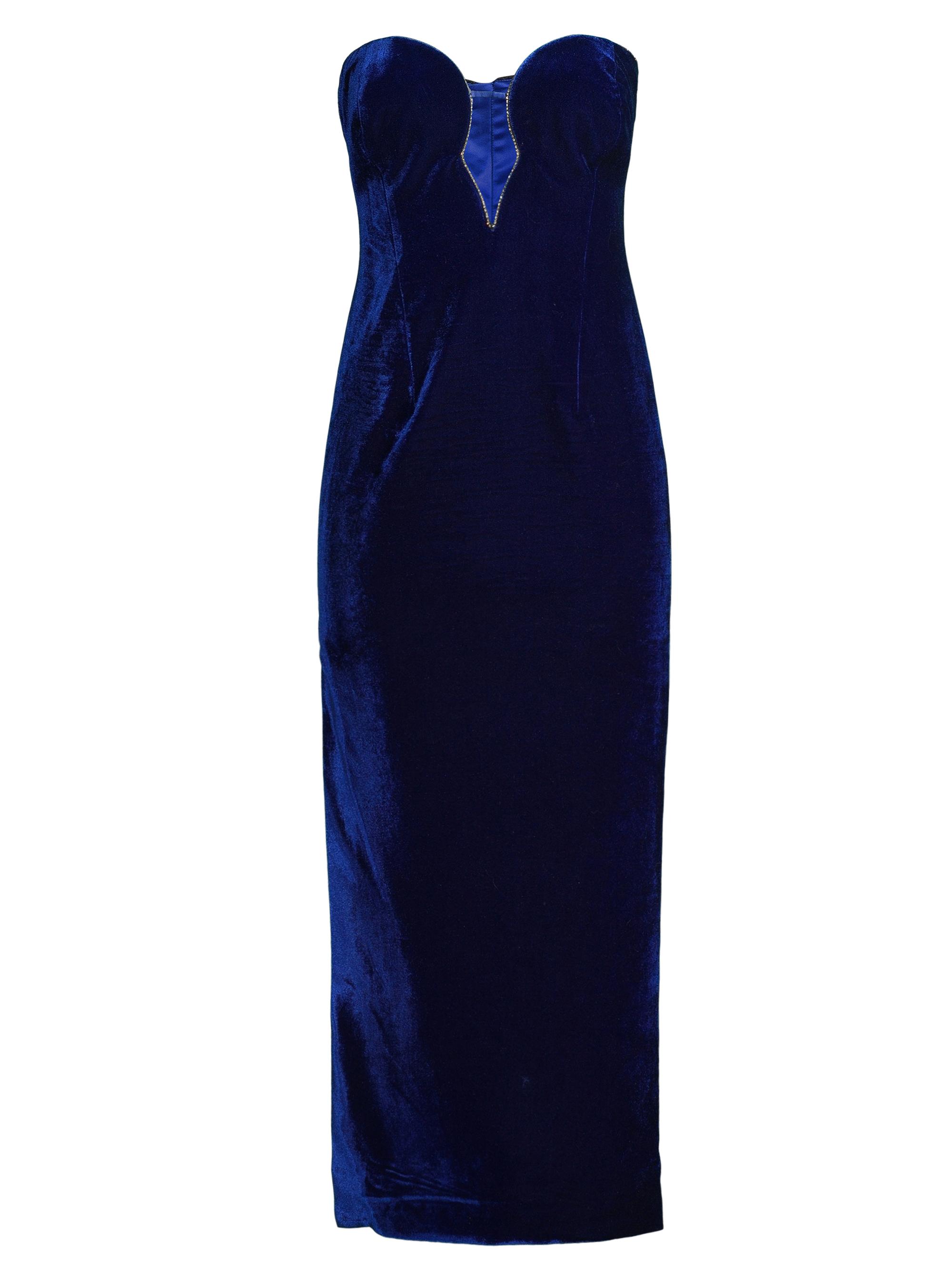 Bardot Lilah Strapless Velour Midi-Dress | Saks Fifth Avenue
