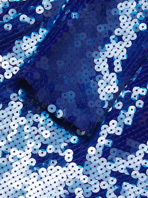 Royal Blue Dangle Sequin Fabric