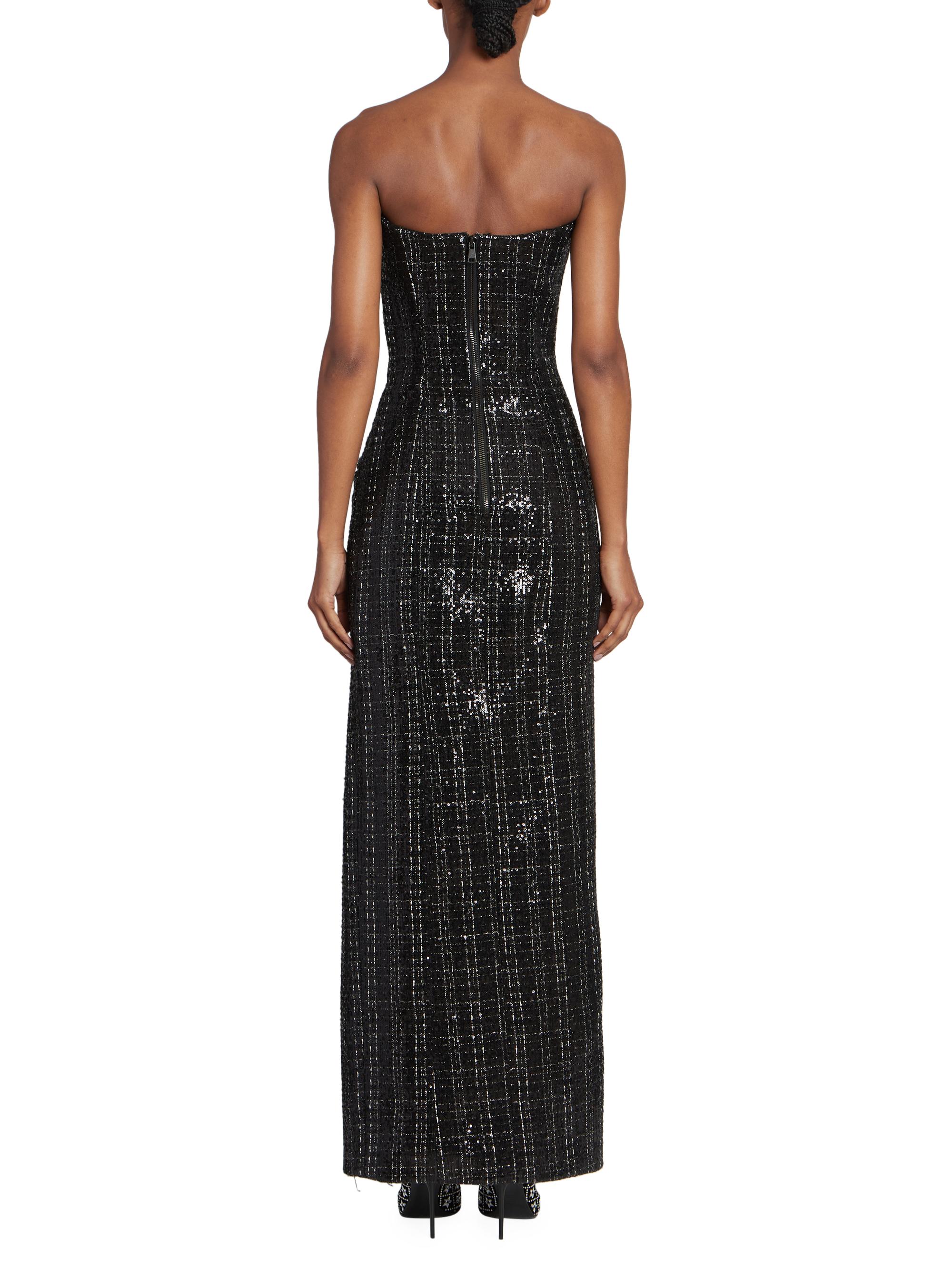 Balmain Glitter Tweed Strapless Gown | Saks Fifth Avenue