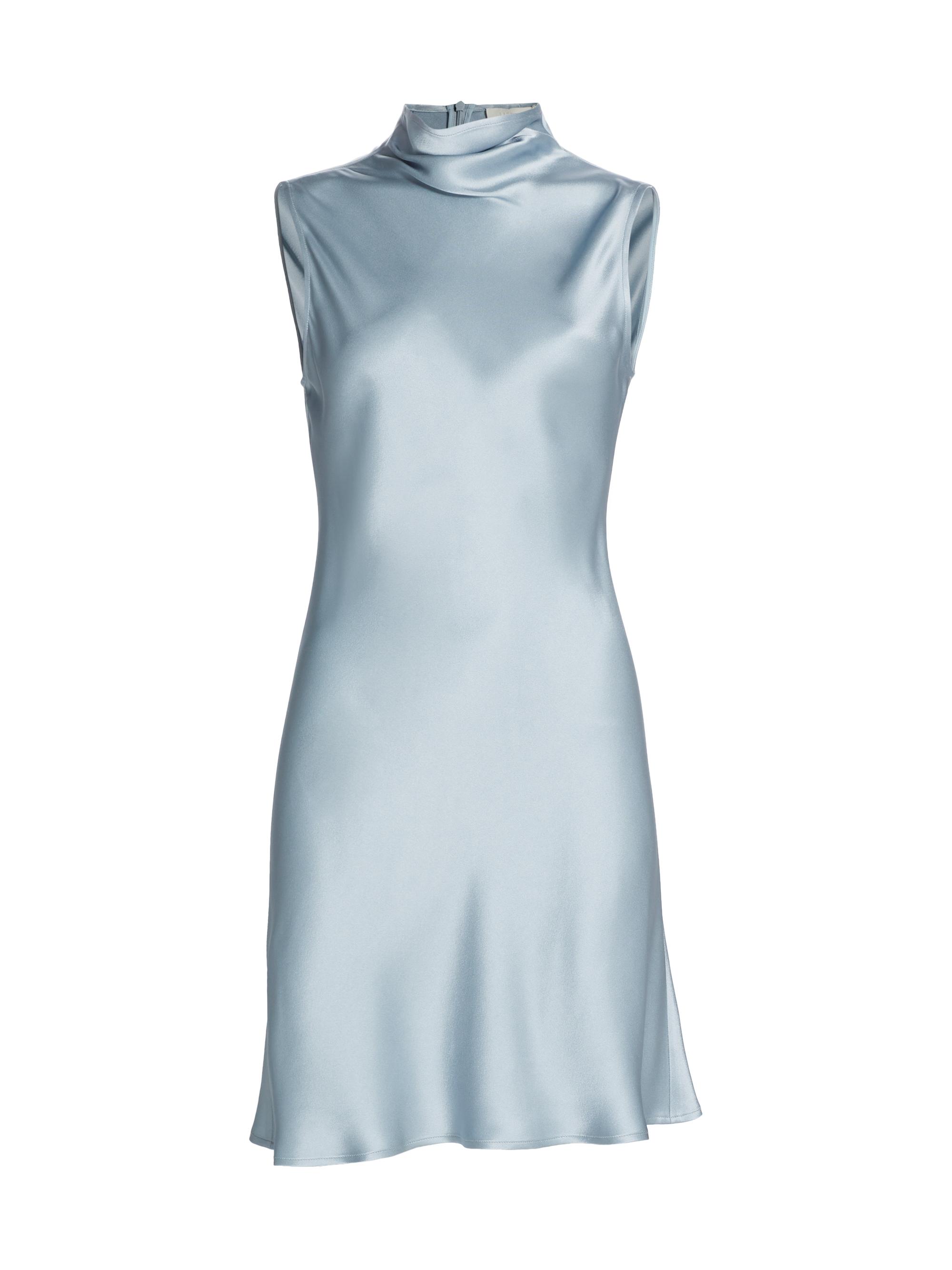 LaPointe Women's Double-Faced Satin Bias Minidress - Dove
