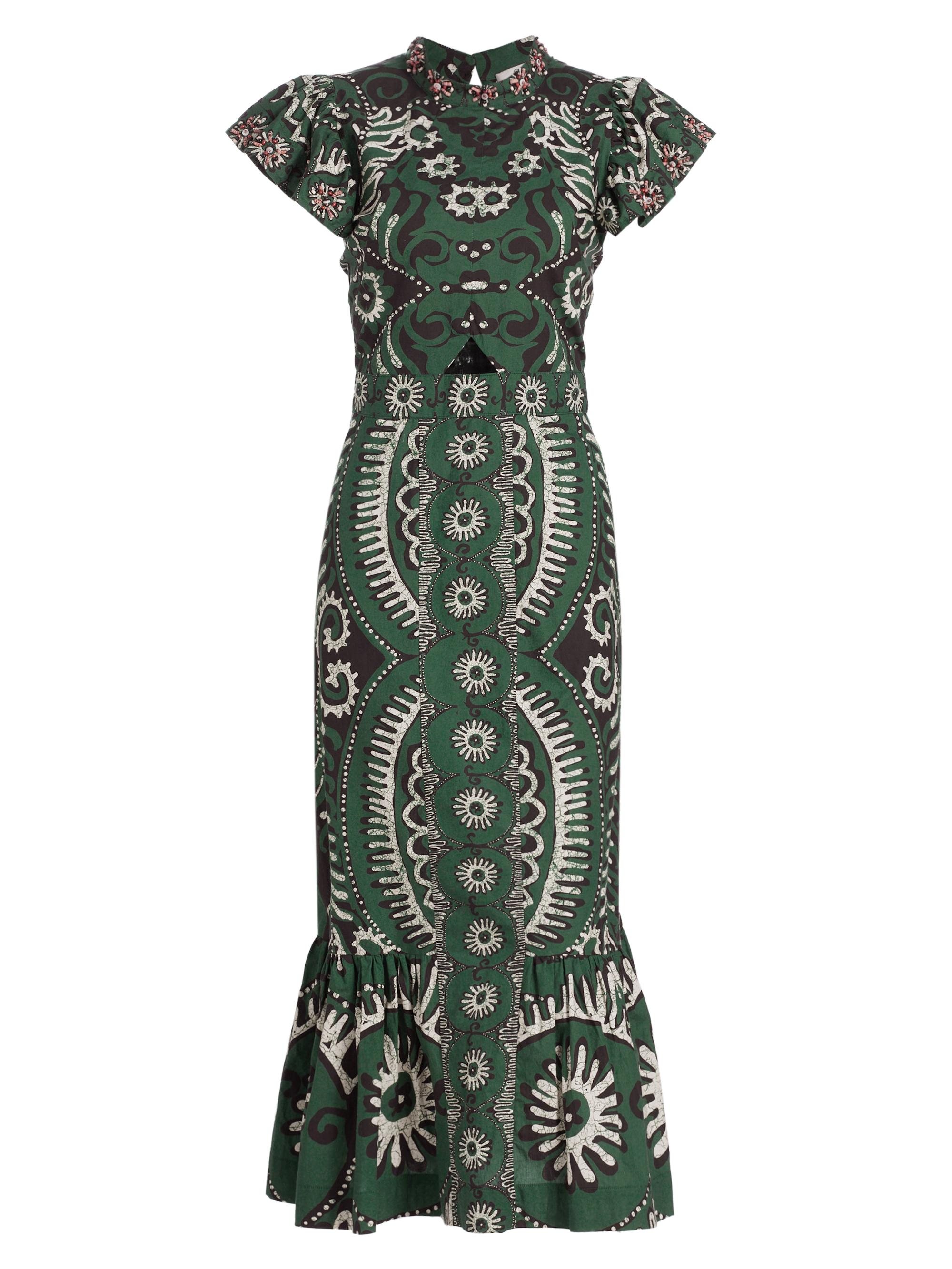 Sea Charlough Geometric Cut-Out Maxi Dress | Saks Fifth Avenue