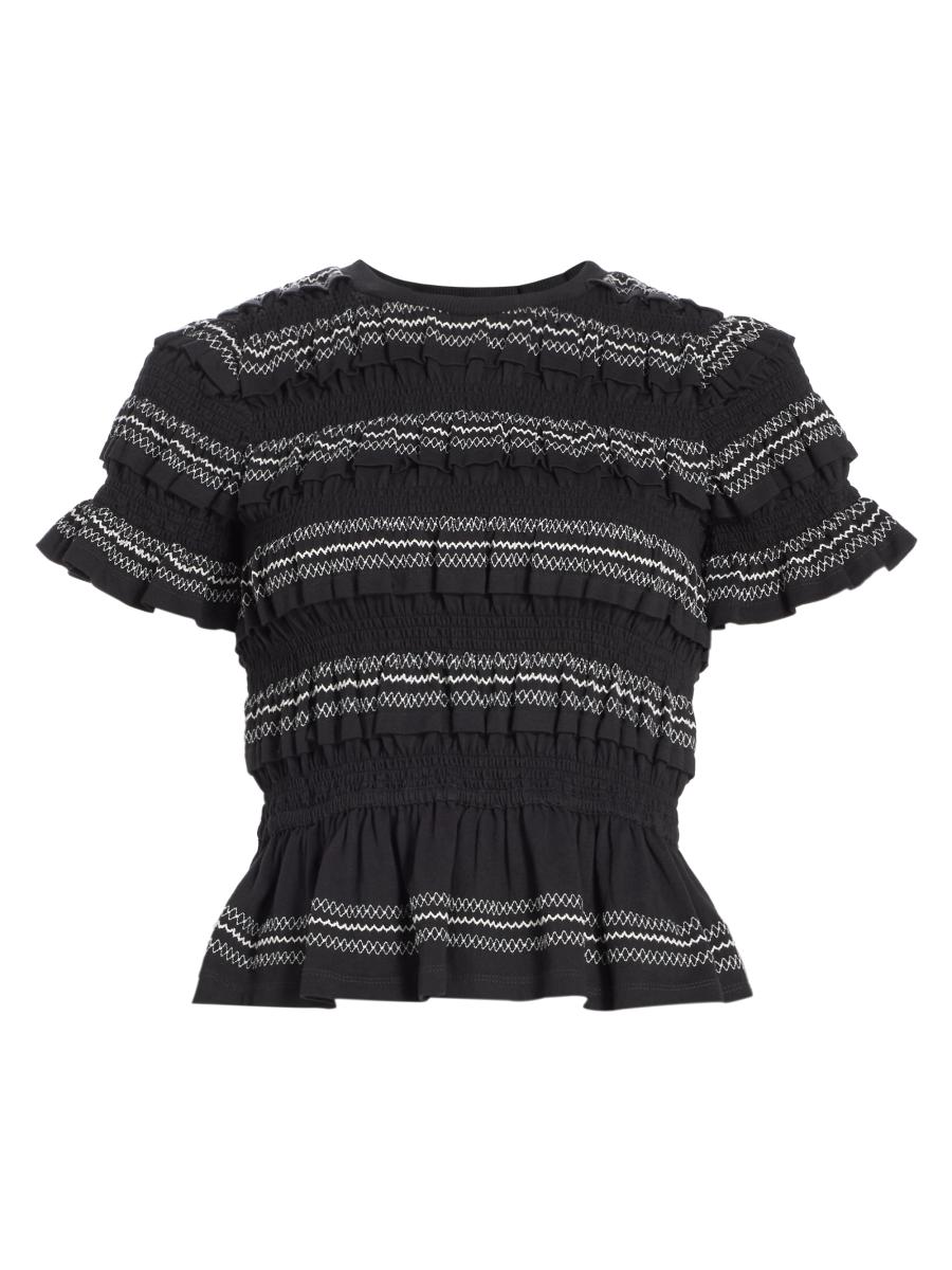 トップス Sea New York MABLE CAMBRIC SMOCKED TOP Sea Mable Cambric Cotton Smocked Top | Saks Fifth Avenue