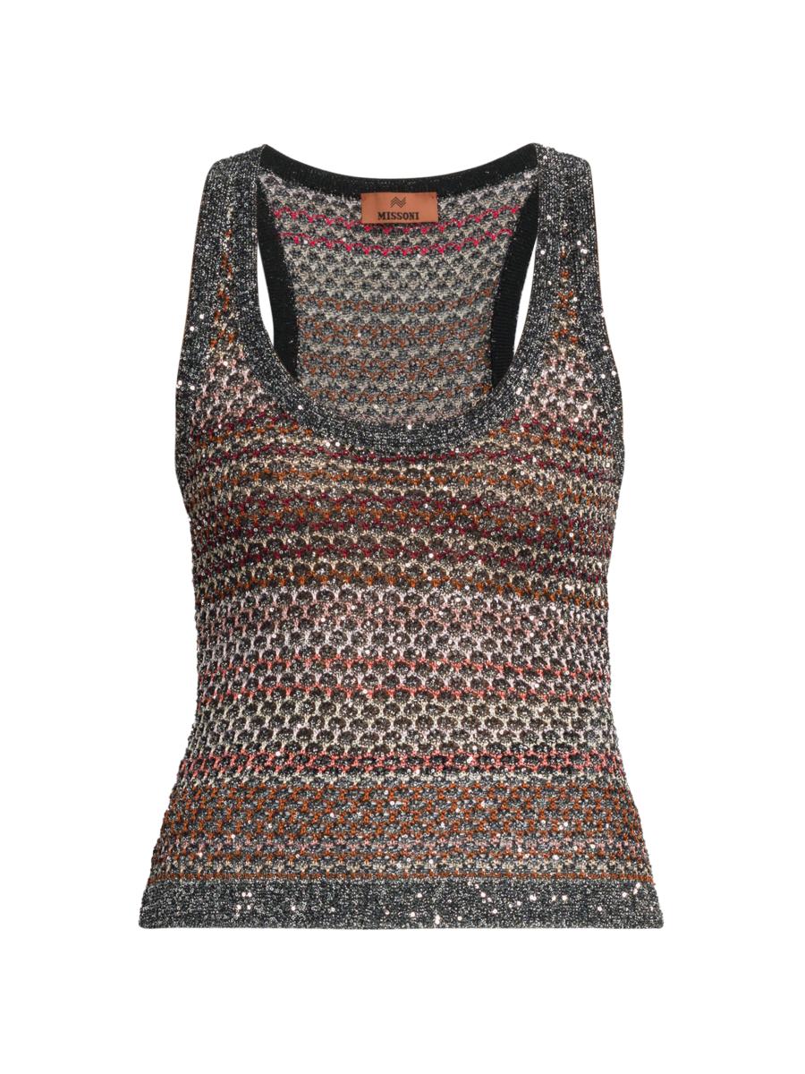 MISSONI ミッソーニ  ニット タンクトップ　L Mミッソーニ ニットロングタンクトップ チェニック タグ付き未