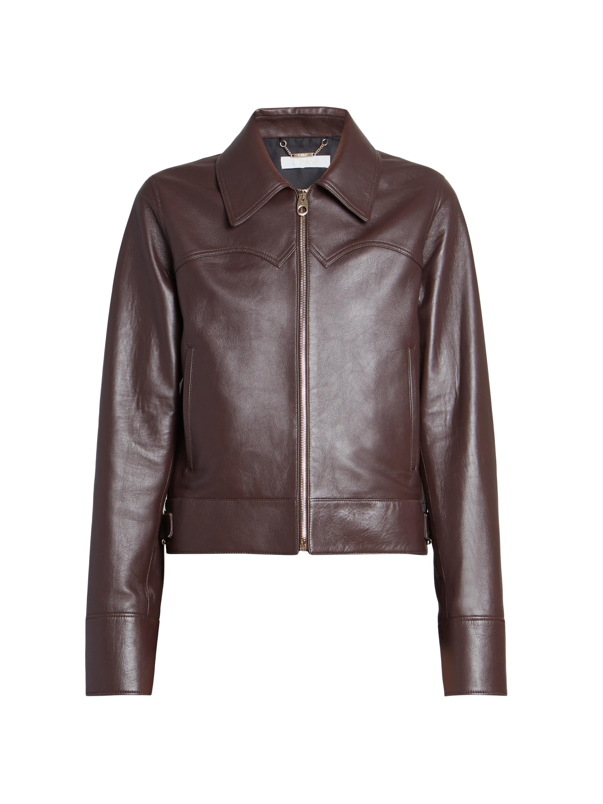 Chloé Cropped Leather Jacket | Saks Fifth Avenue