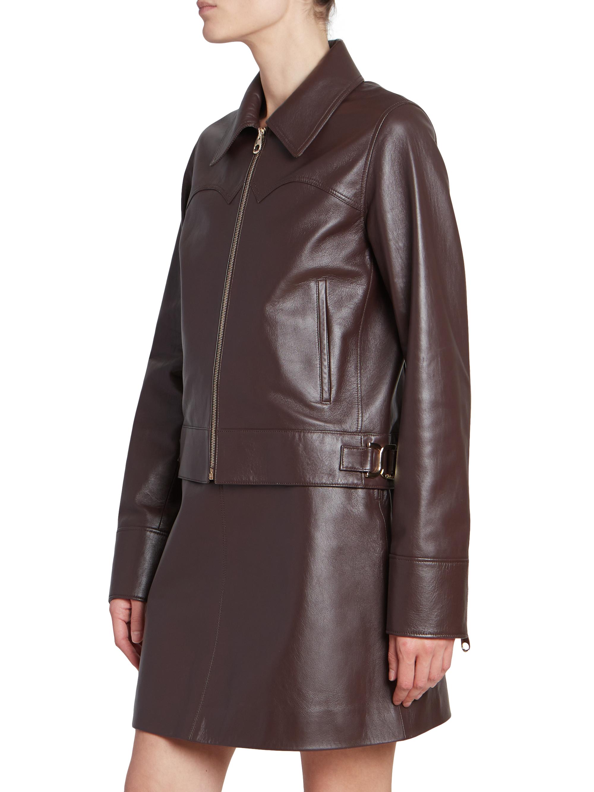Chloé Cropped Leather Jacket | Saks Fifth Avenue