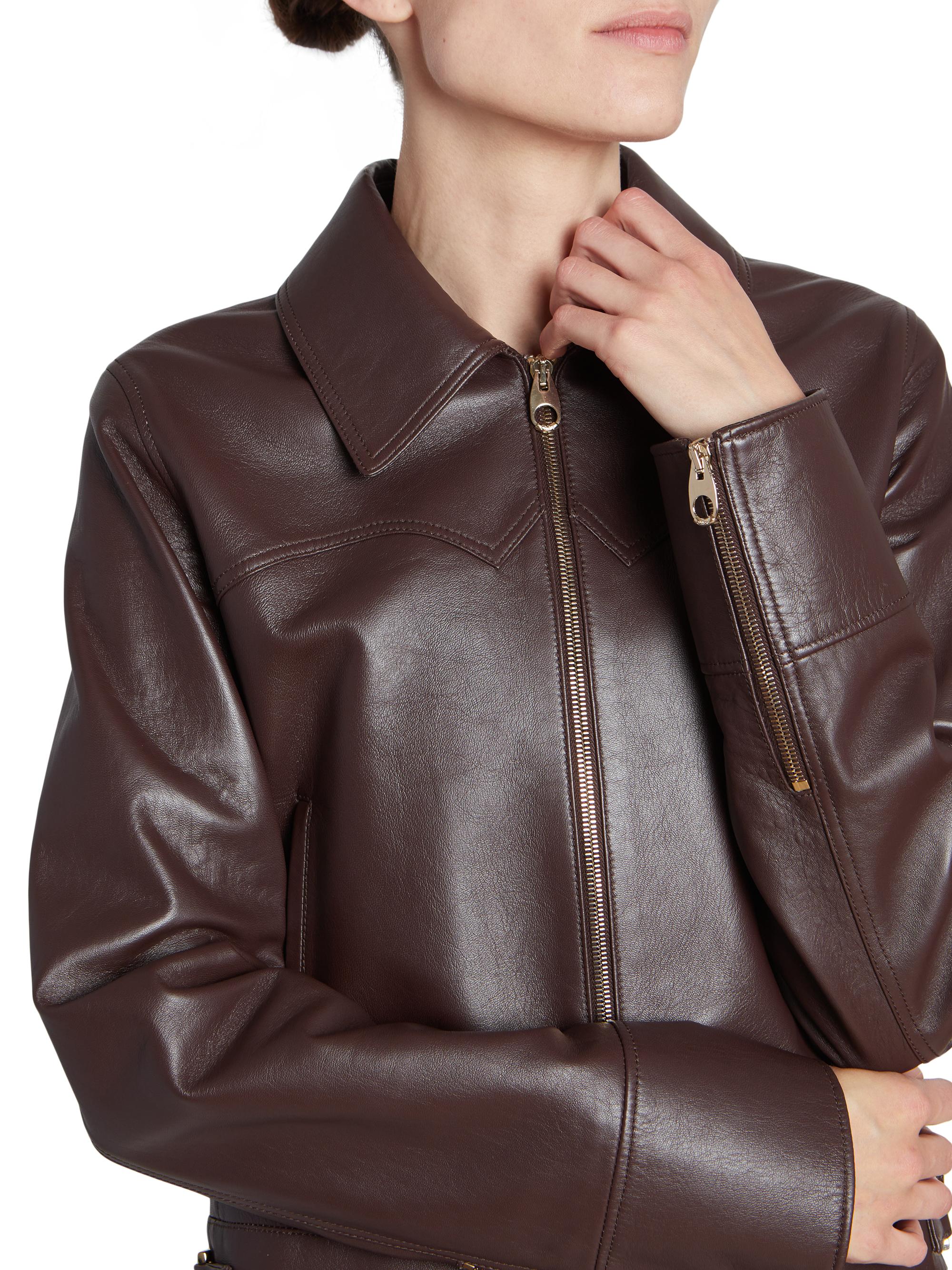 Chloé Cropped Leather Jacket | Saks Fifth Avenue