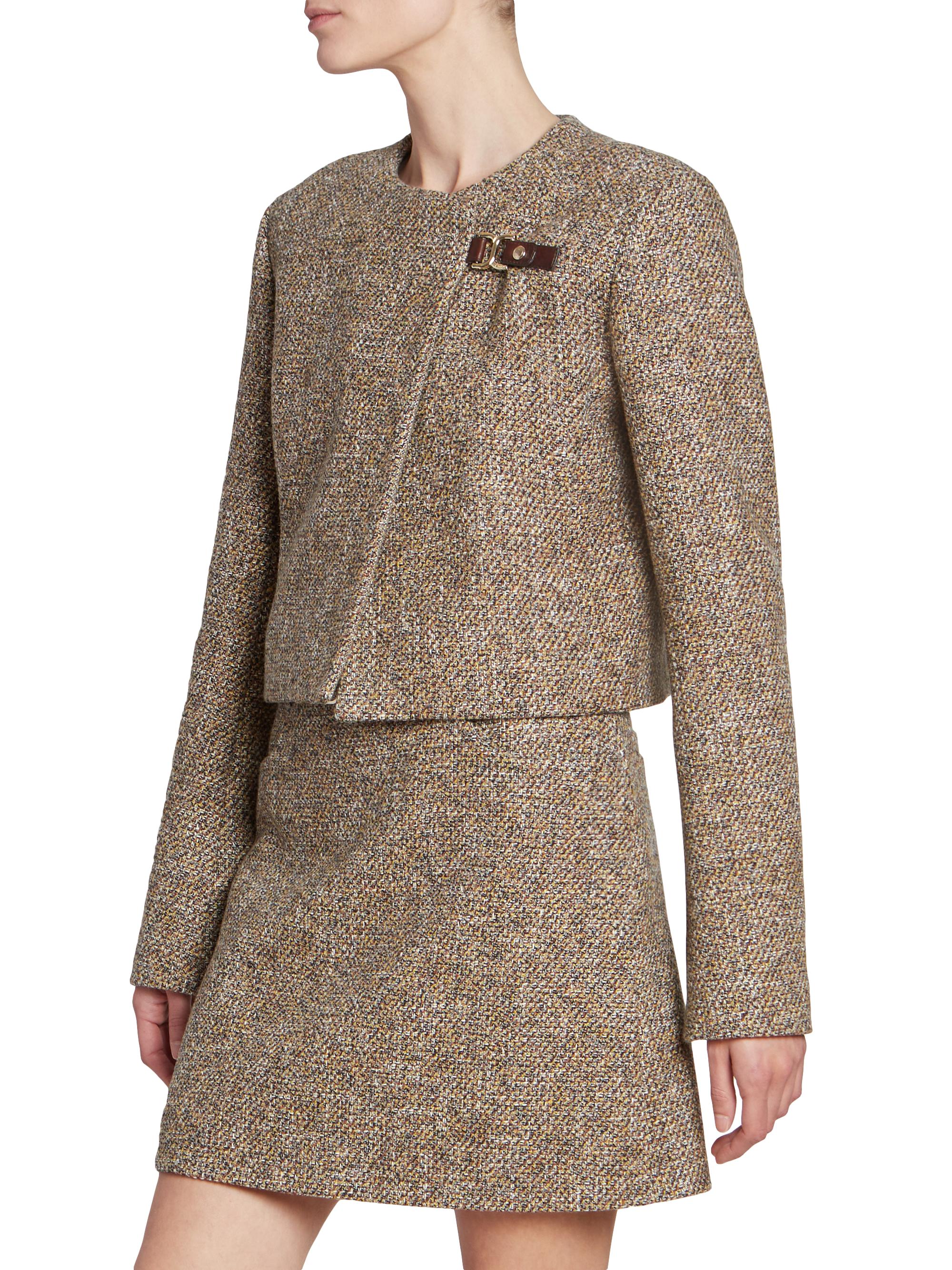 Chloé Cropped Wool-Blend Tweed Jacket | Saks Fifth Avenue