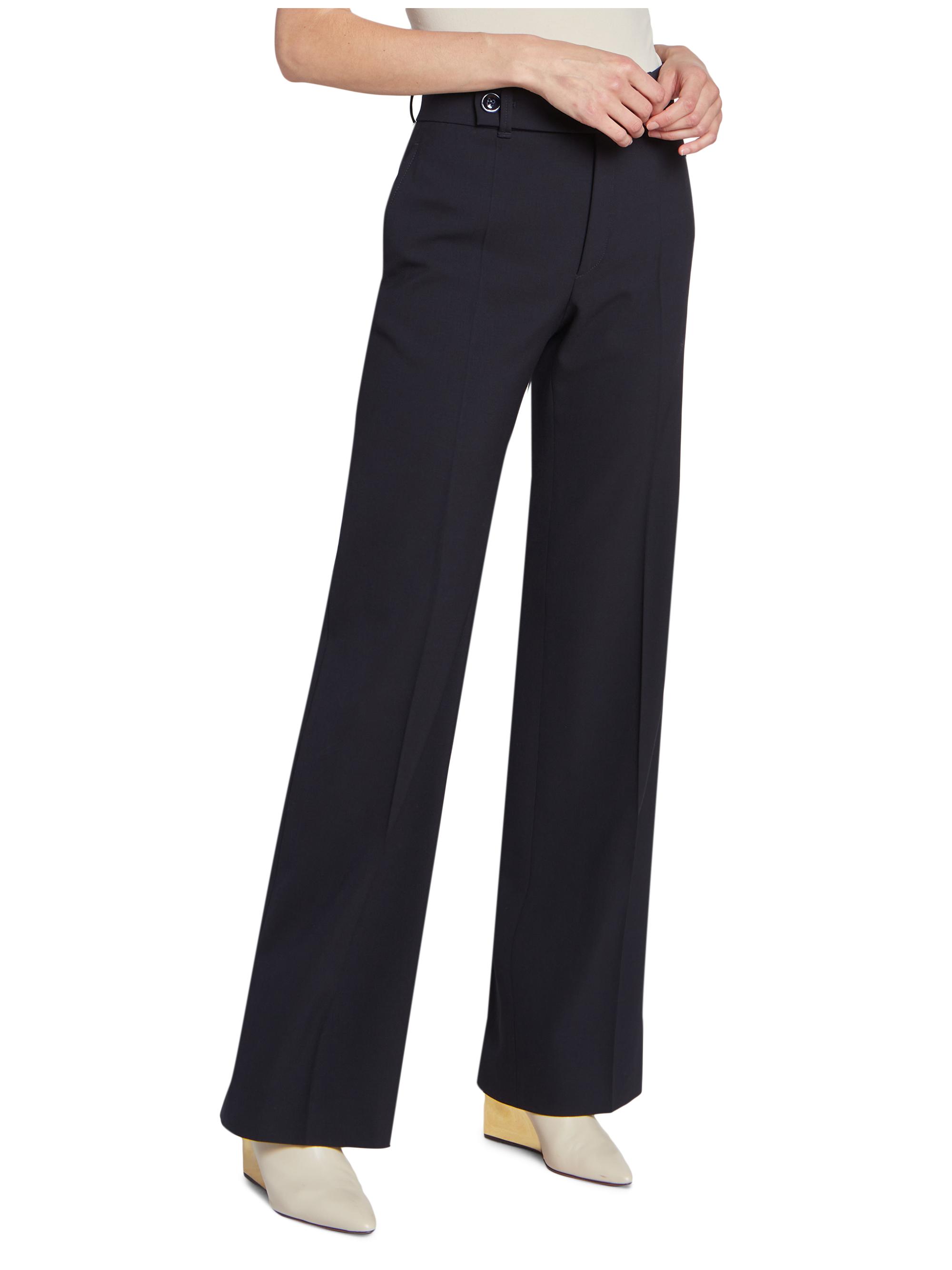 Chloé Wide-Leg Wool-Blend Trousers | Saks Fifth Avenue