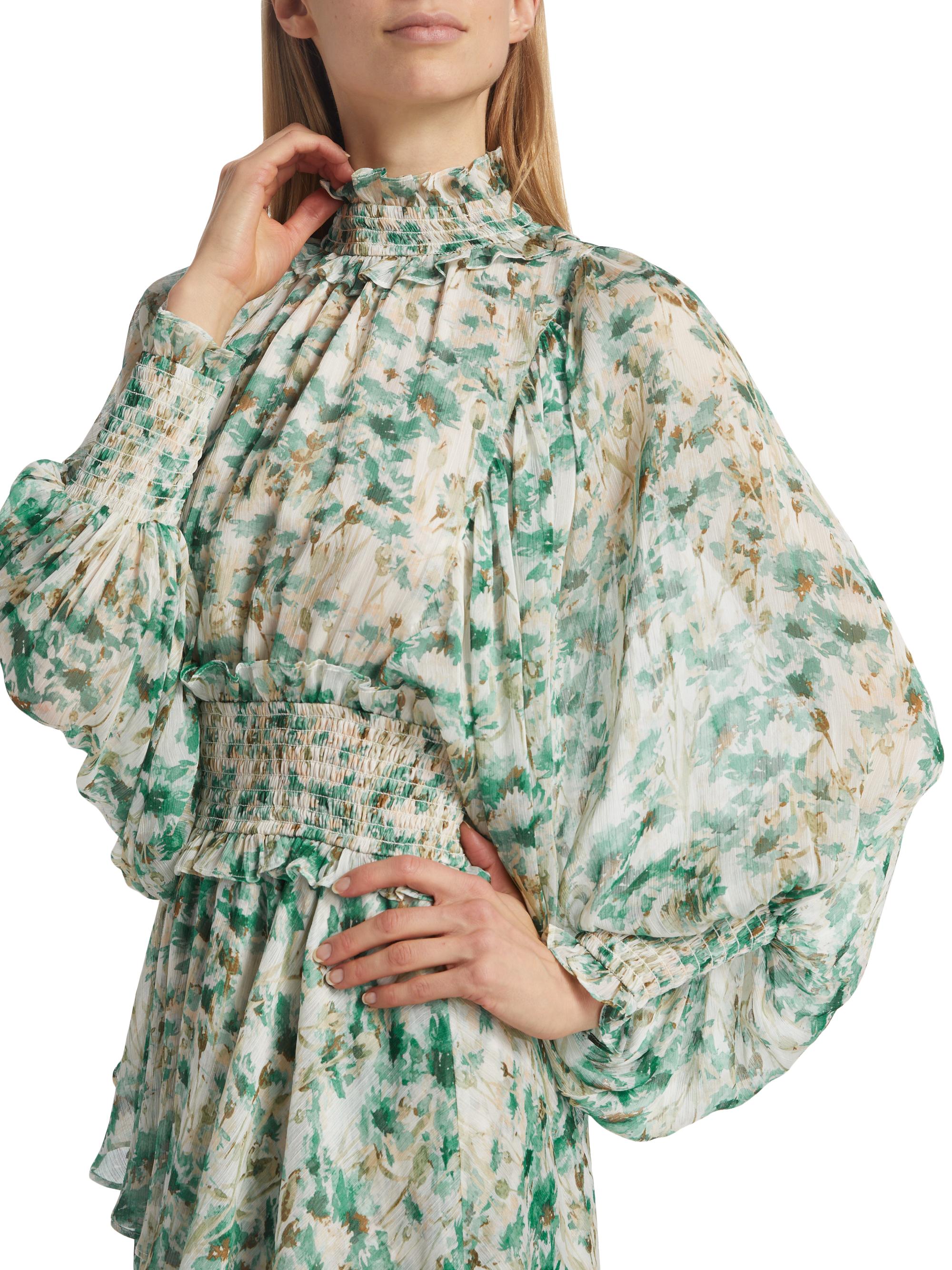 green emerald velvet dress Laurel Sleeveless Maxi Dress in Green Floral