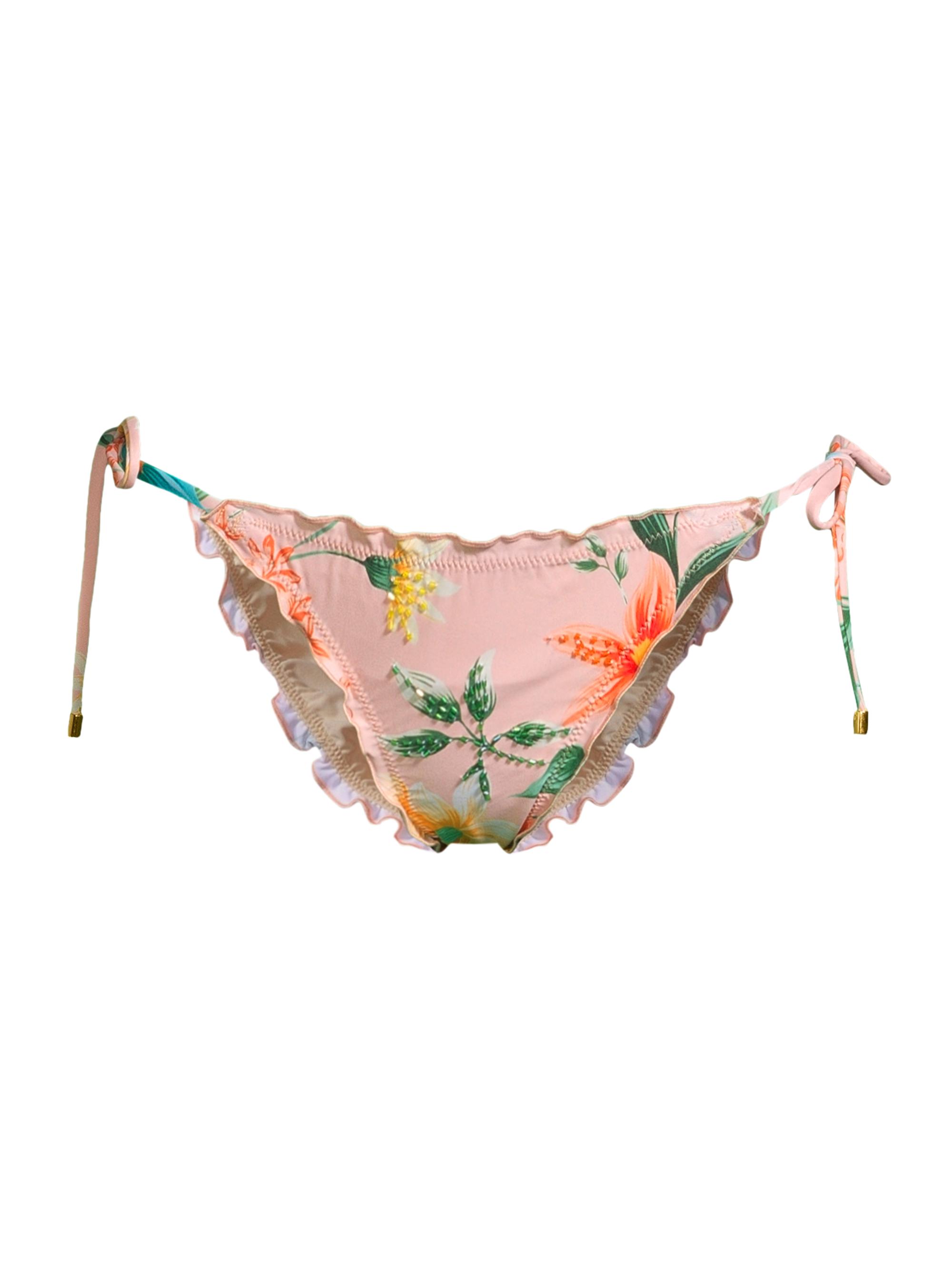 PQ Women's Beaded Floral String Bikini Bottom - Botanica