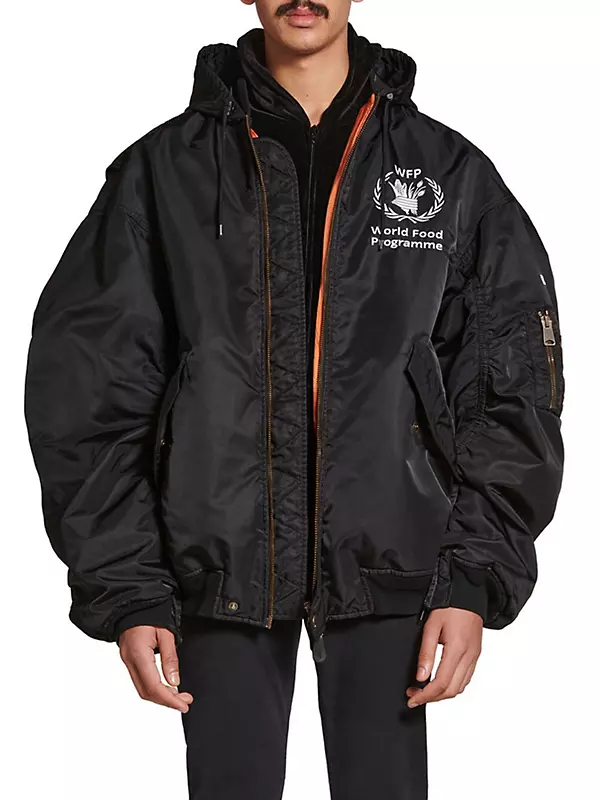 Shop Balenciaga WFP Light Hooded Bomber Jacket | Saks Fifth