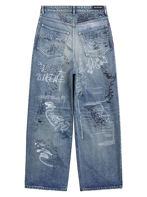 Shop Balenciaga Graffiti Baggy Jeans | Saks Fifth Avenue Shop Balenciaga Graffiti Baggy Jeans | Saks Fifth Avenue