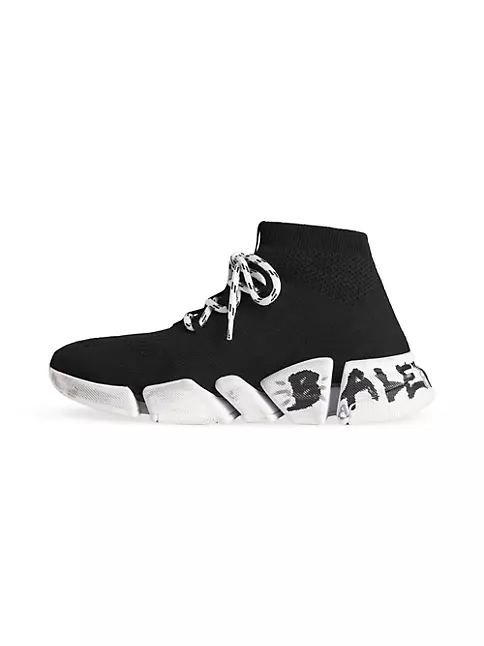 Balenciaga Men&s Speed Knit Sneakers - Black Size 8 M