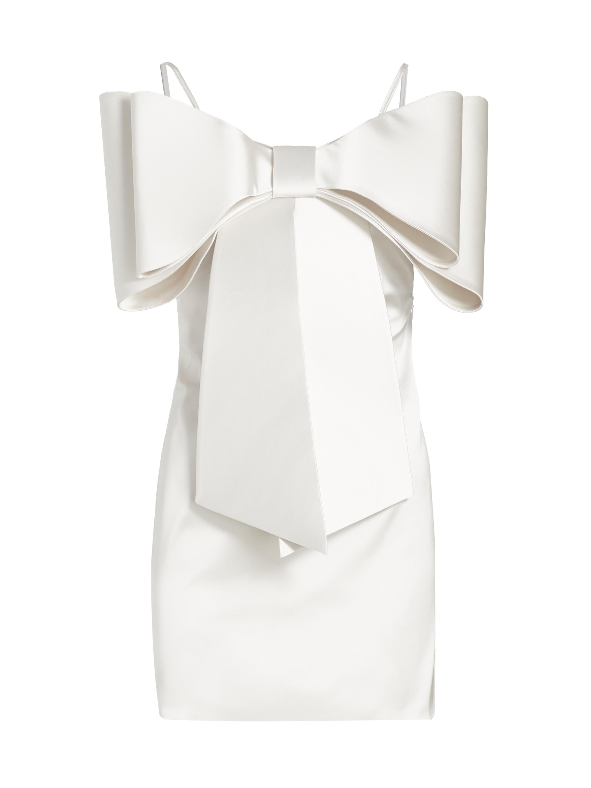 Mach & Mach Women's Cadeau Bow Satin Minidress -