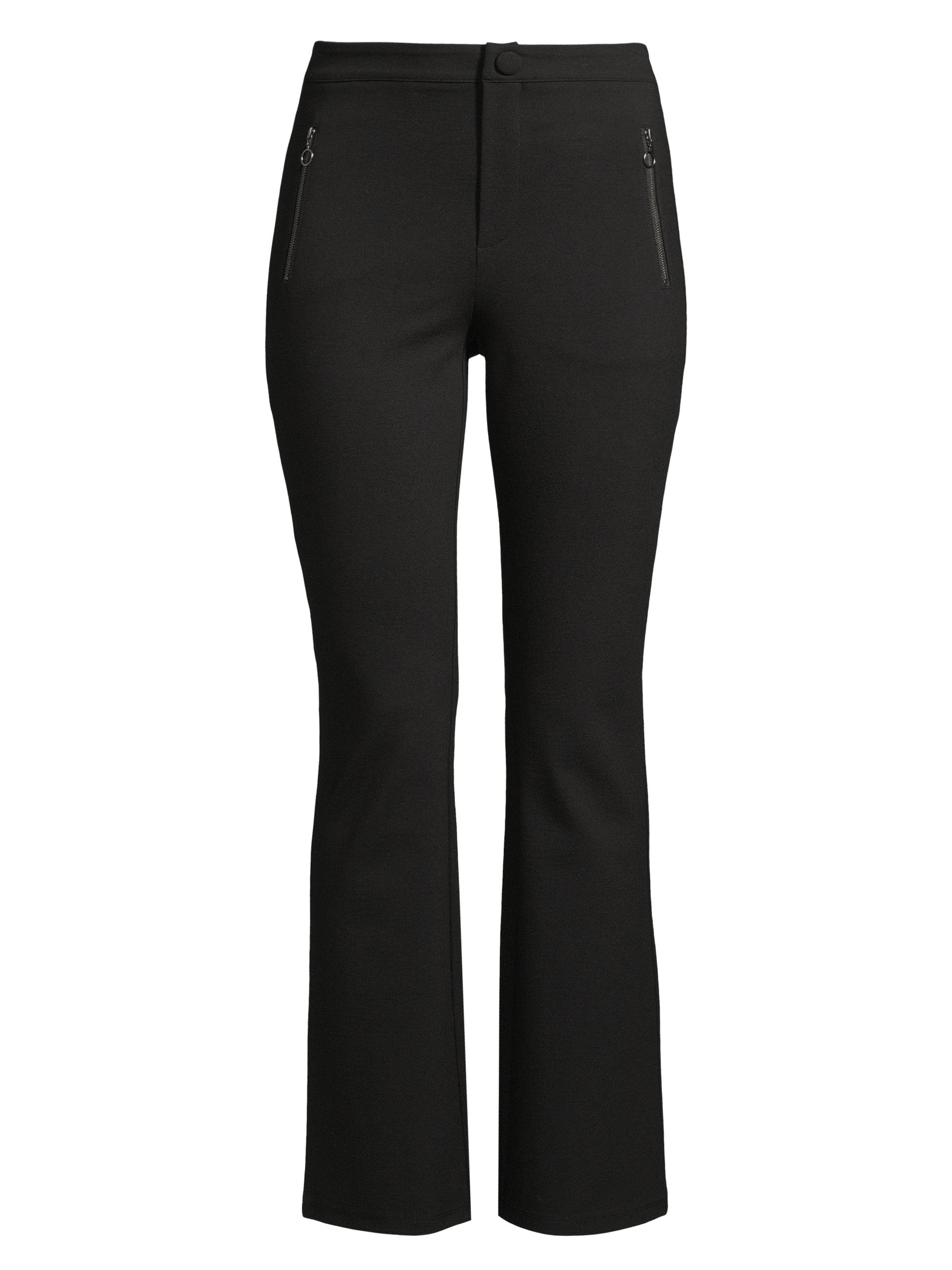 NIC+ZOE Women's Ponte Slim Flared Pants - Black