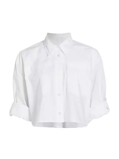 Cotton Poplin Cropped Shirt
