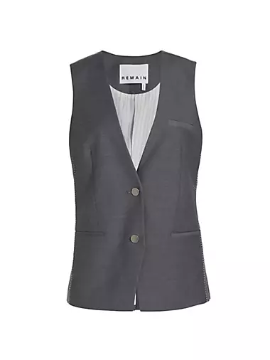 Colorblocked Tailored Vest