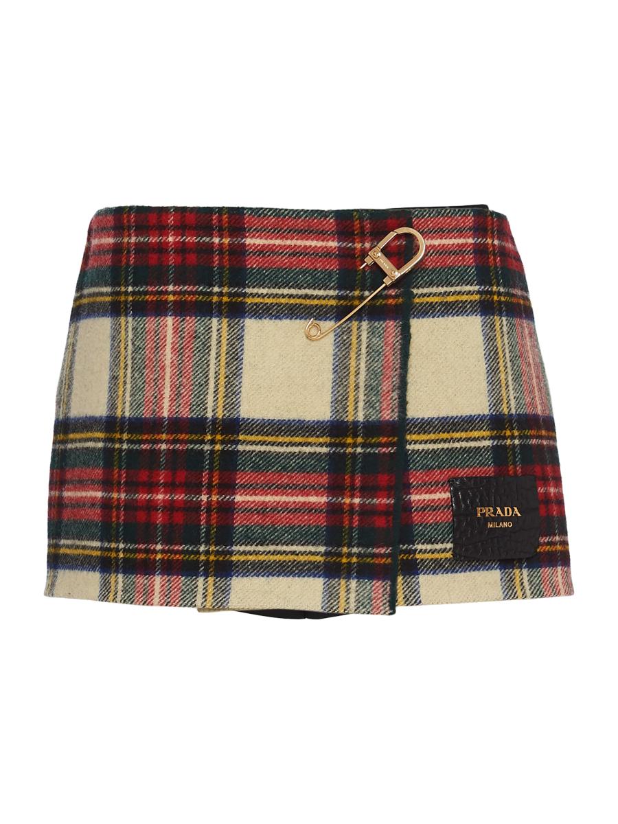 Prada Plaid Miniskirt | Saks Fifth Avenue