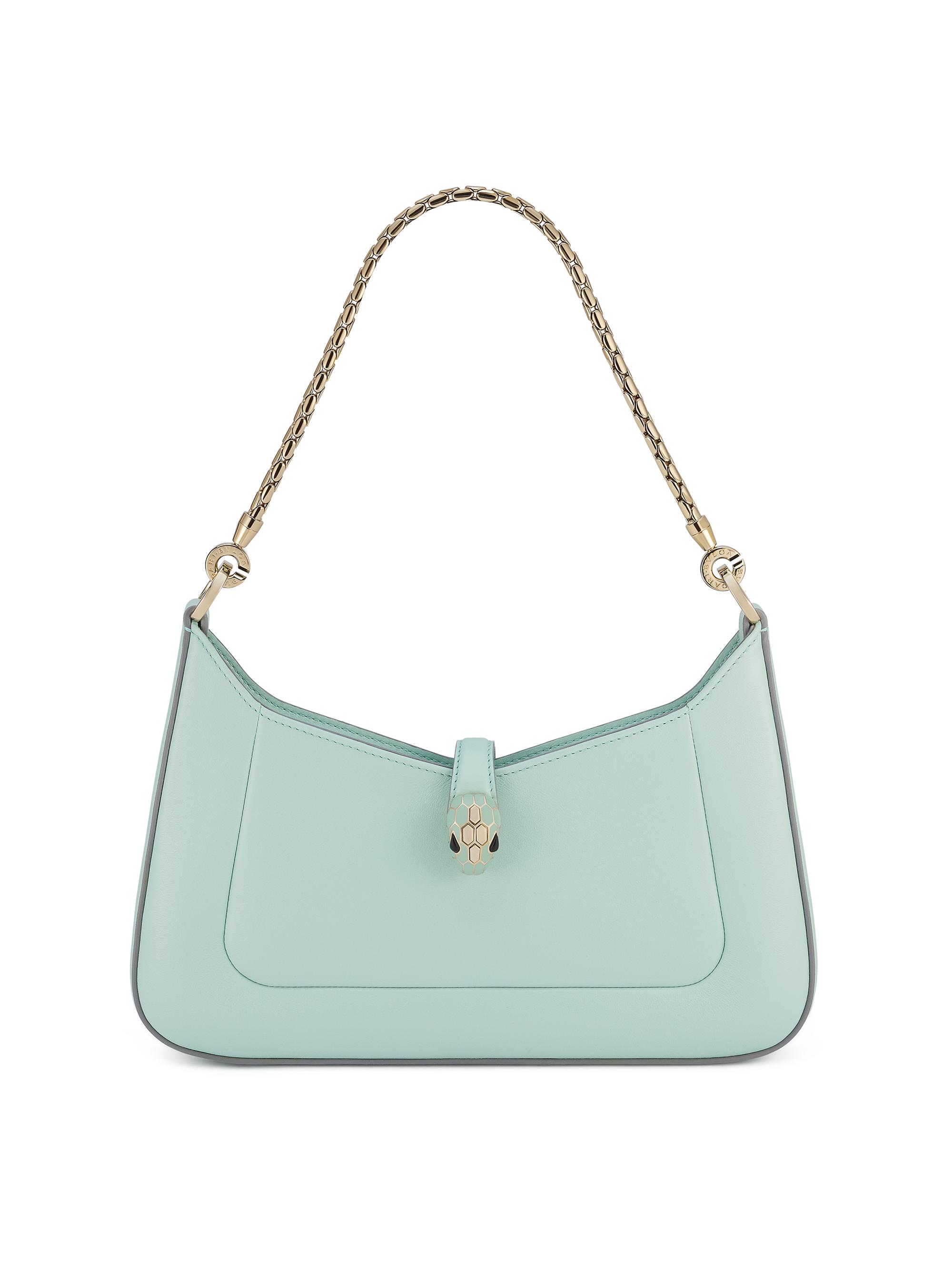 BVLGARI Women's Serpenti Baia Leather Shoulder Bag - Acquamarina