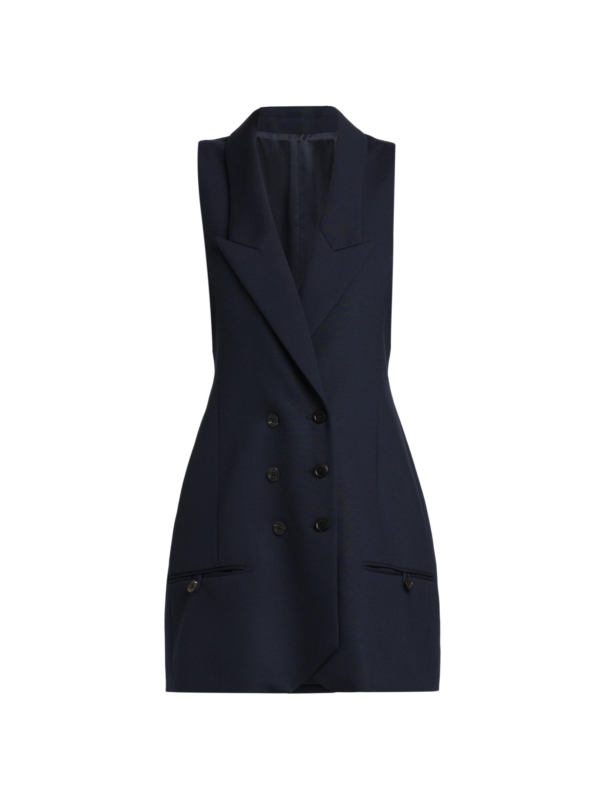 Philosophy di Lorenzo Serafini Women's Double-Breasted Wool-Blend Vest - Dark Blue