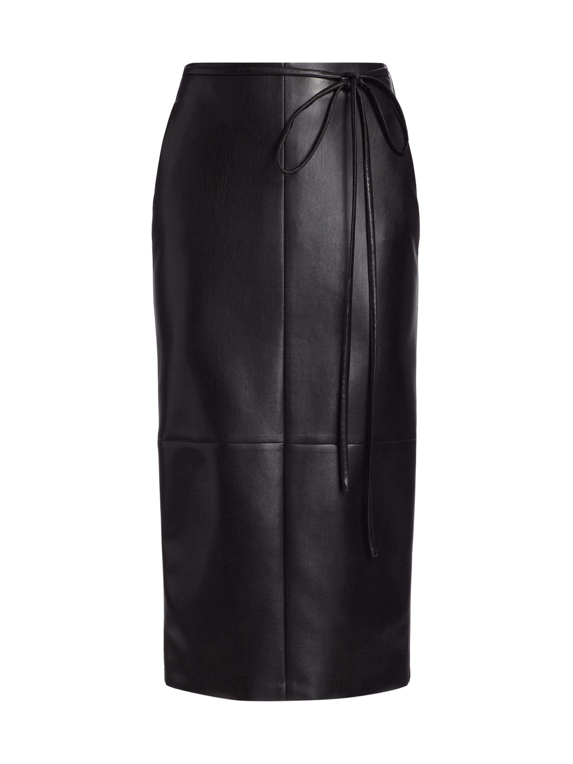 Nina Ricci leather midi pencil skirt - Black