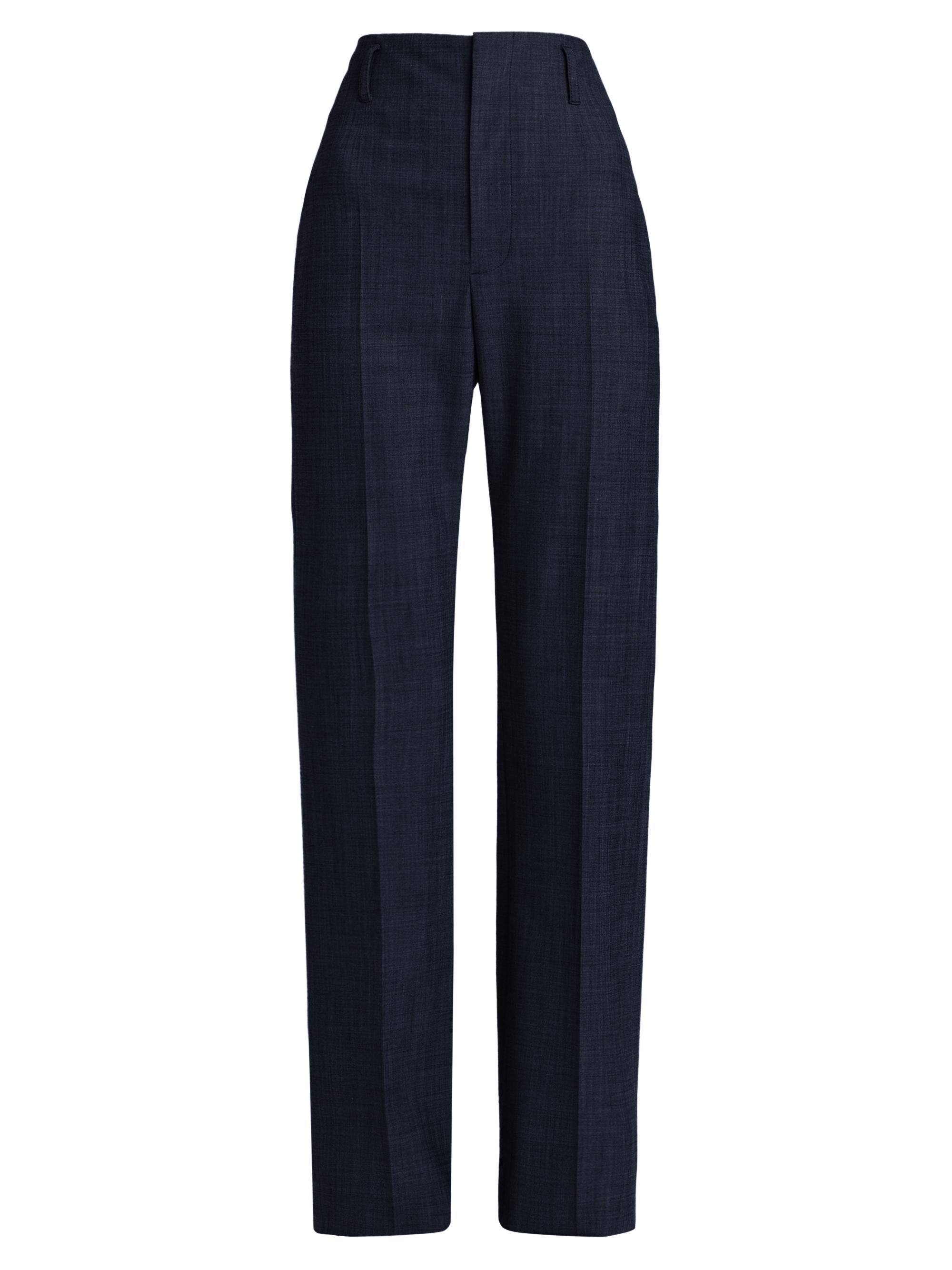 Philosophy di Lorenzo Serafini Women's High-Waist Tropical Wool Pants - Dark Blue