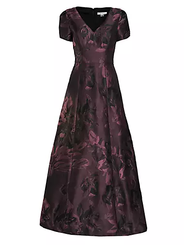 Rowena Floral Jacquard Ball Gown