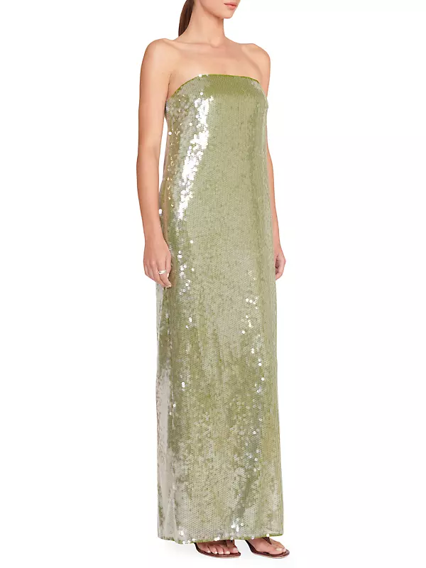 Casey Sequined Strapless Gown