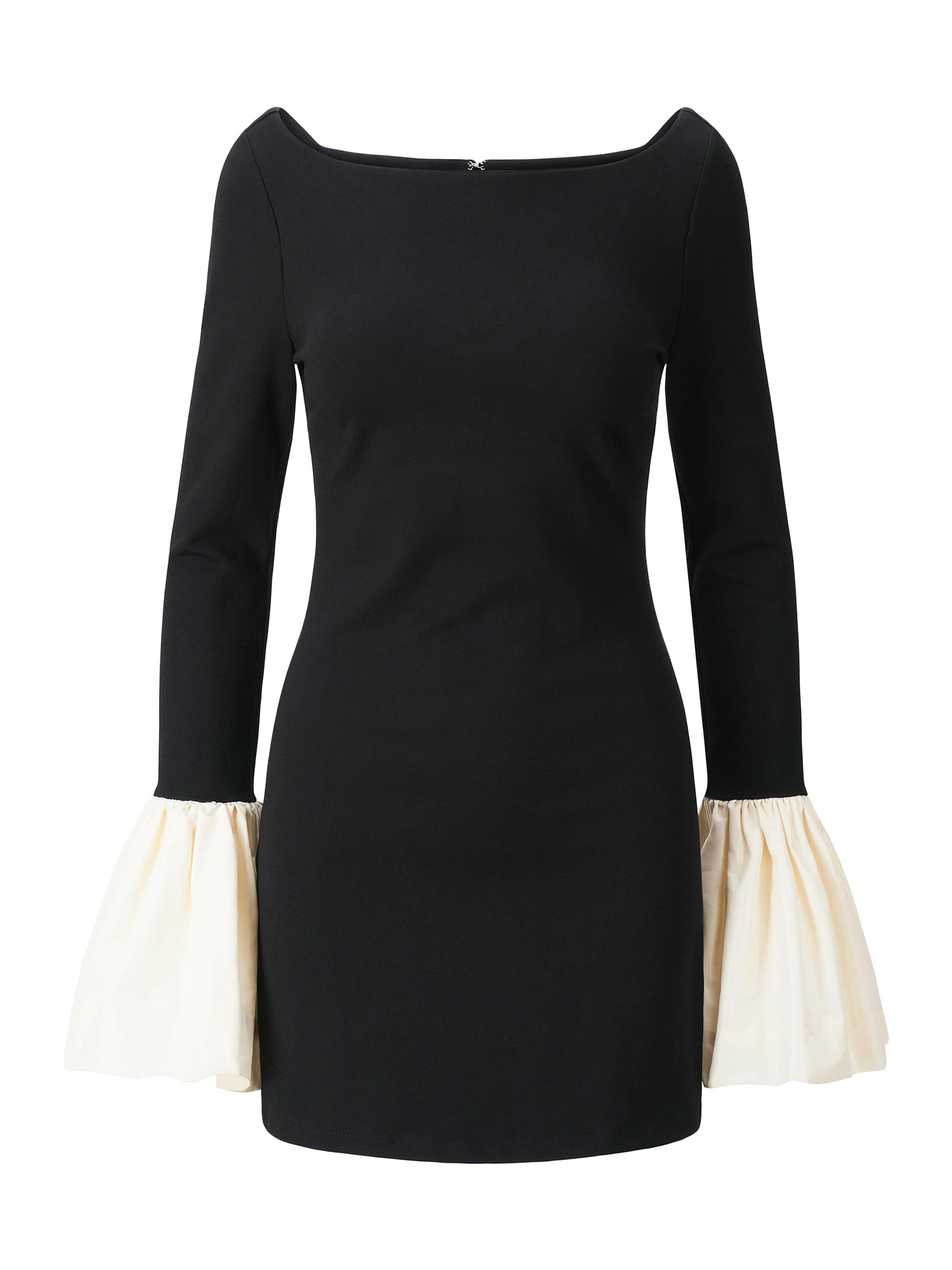 Staud Hawthorne Two-Tone Bell-Sleeve Minidress | Saks Fifth Avenue