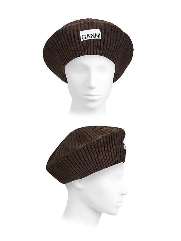 Shop Ganni Rib-Knit Beret | Saks Fifth Avenue Shop Ganni Rib-Knit Beret | Saks Fifth Avenue