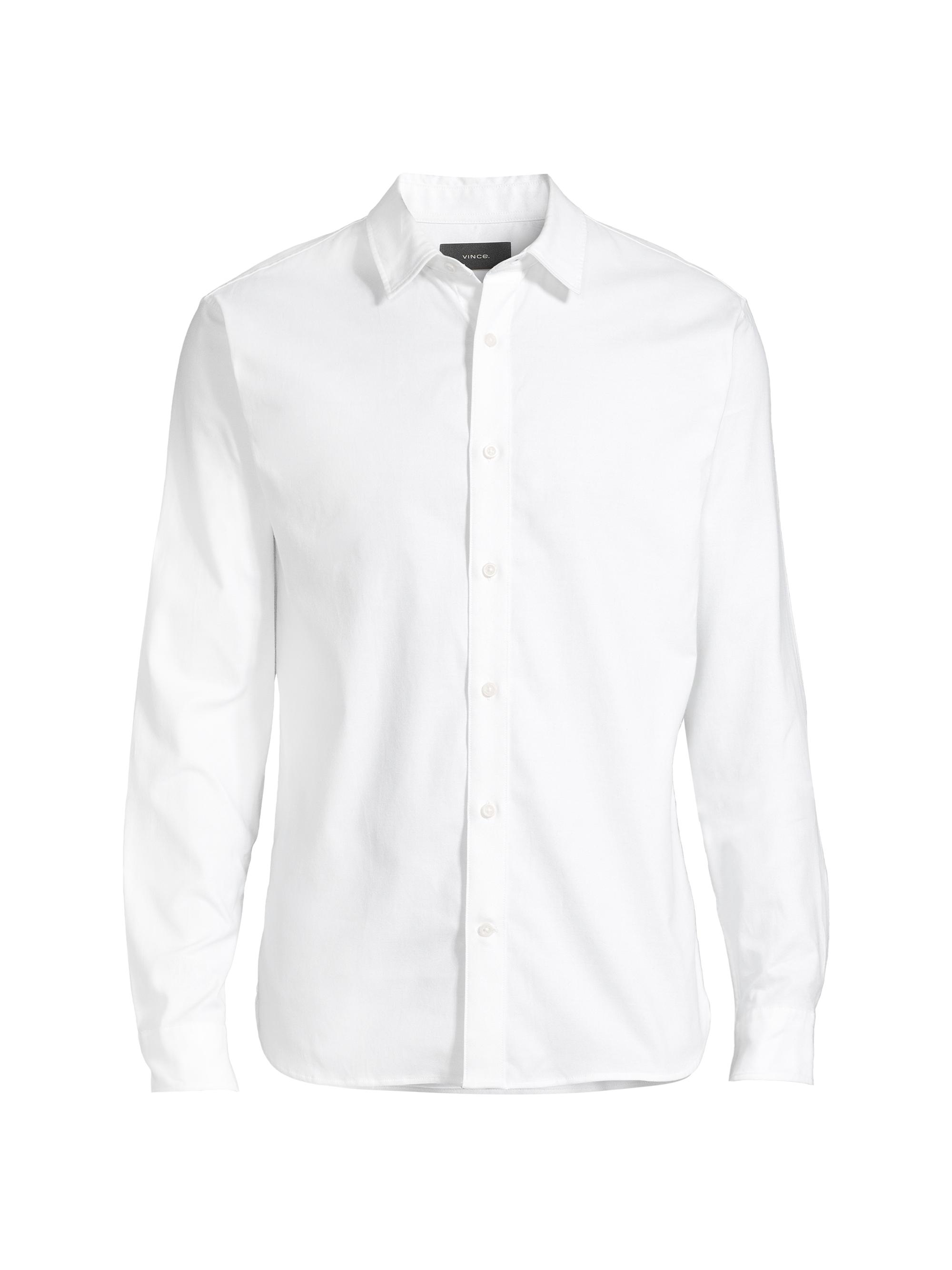 Vince Men's Stretch Button-Front Oxford Shirt - Optic White