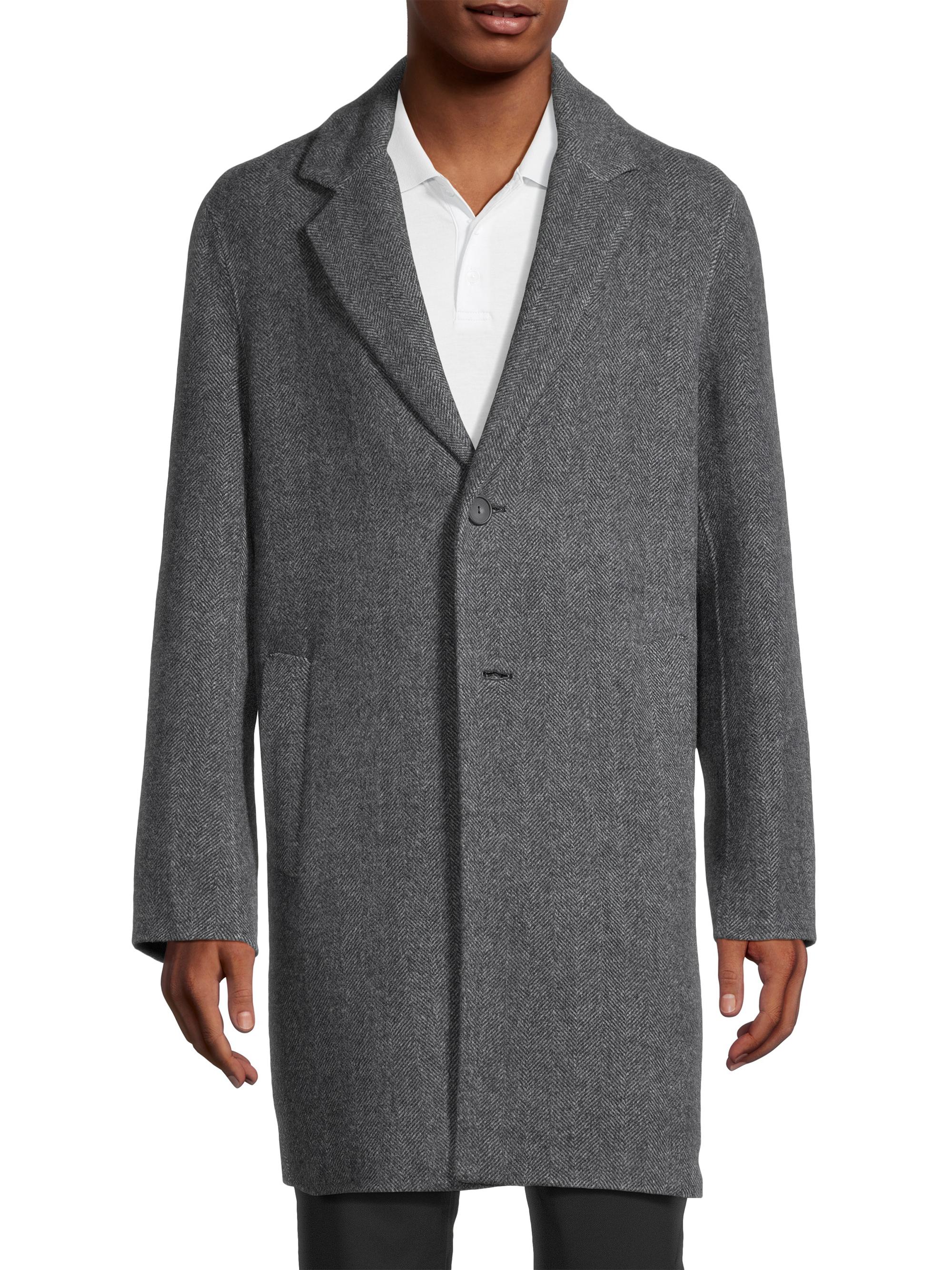 Vince Herringbone Wool-Blend Coat | Saks Fifth Avenue