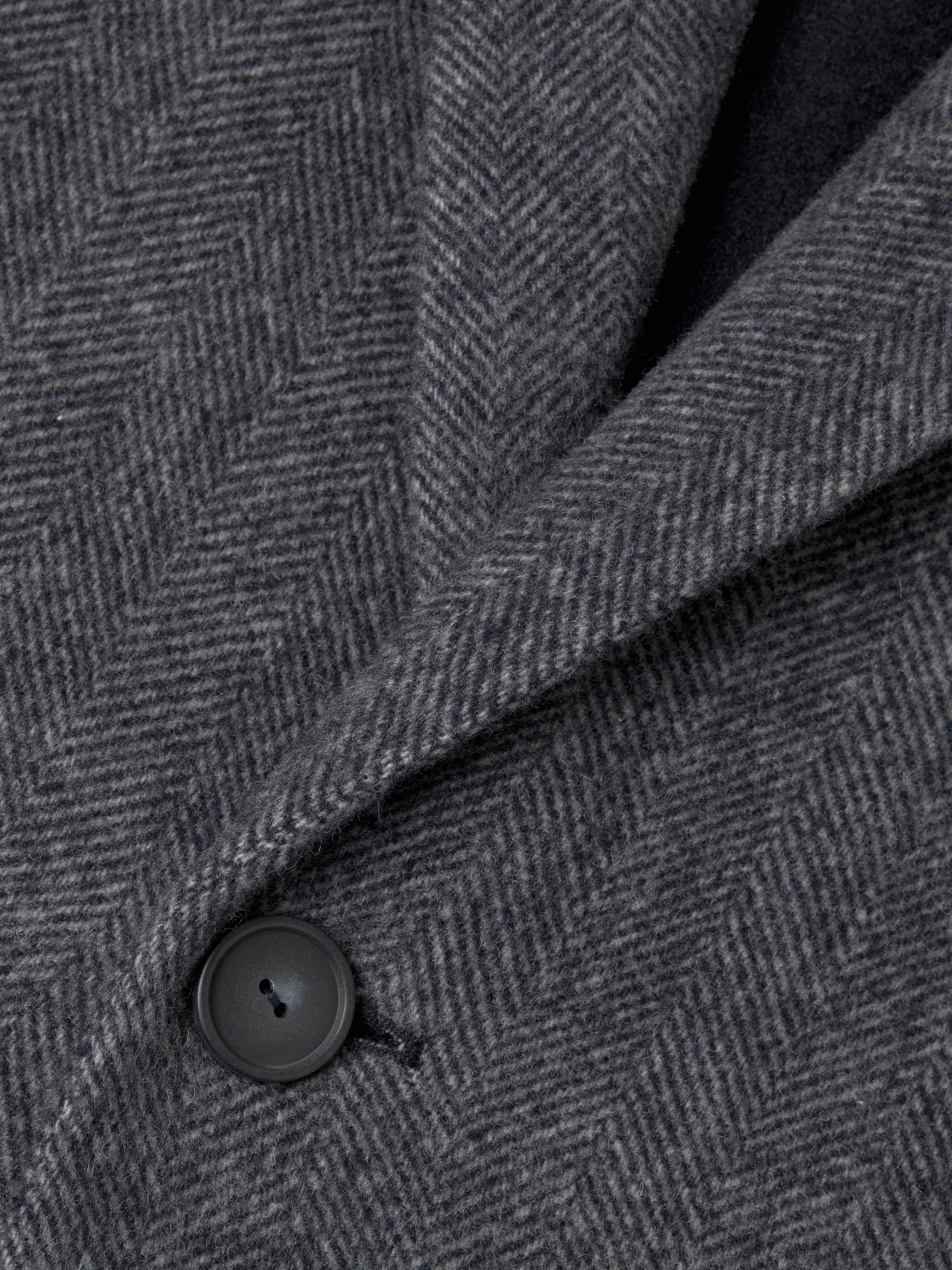 Vince Herringbone Wool-Blend Coat | Saks Fifth Avenue