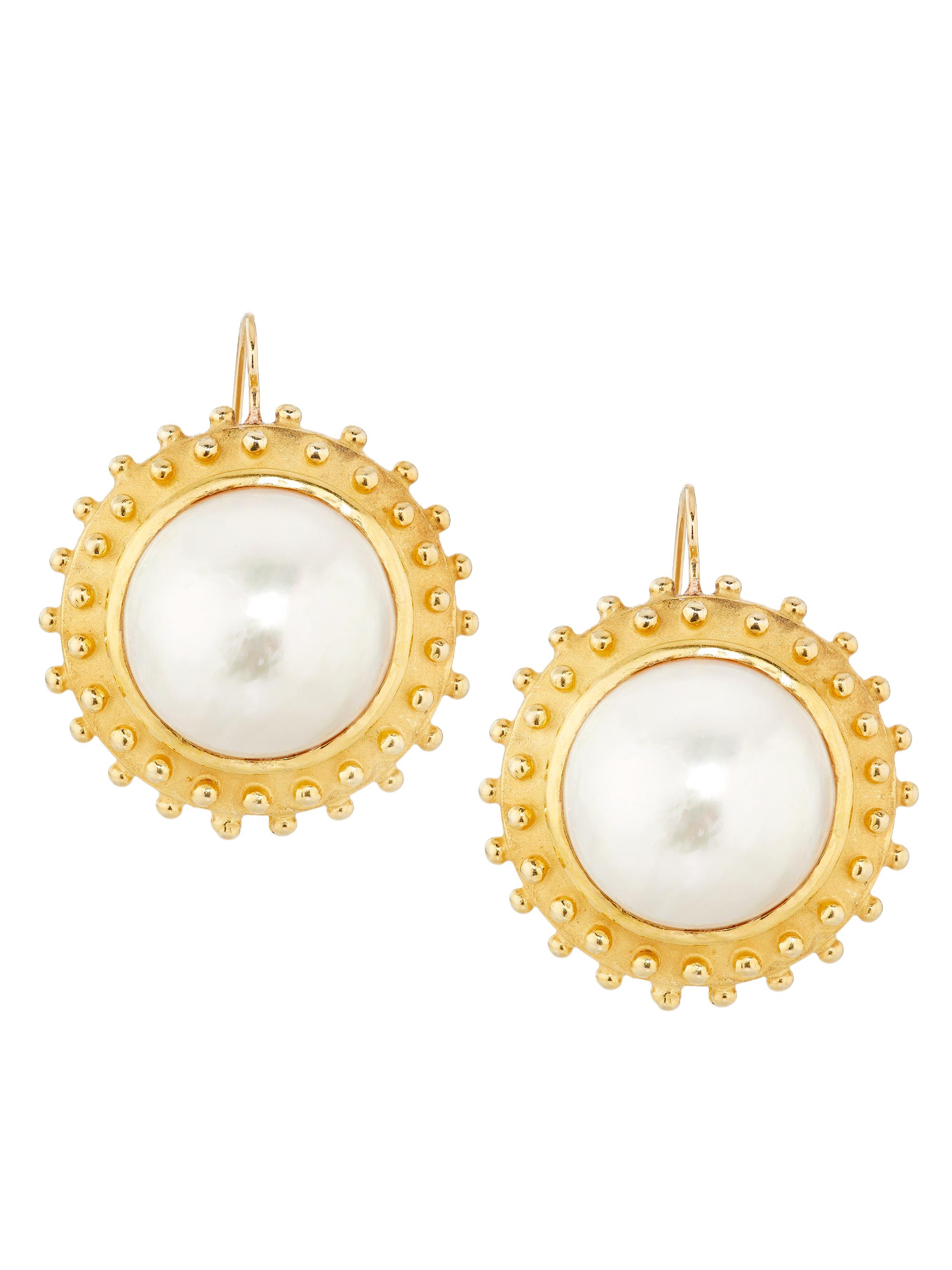 Renee Lewis Women's 18K Yellow Gold & Mabé Pearl Drop Earrings - Yellow Gold