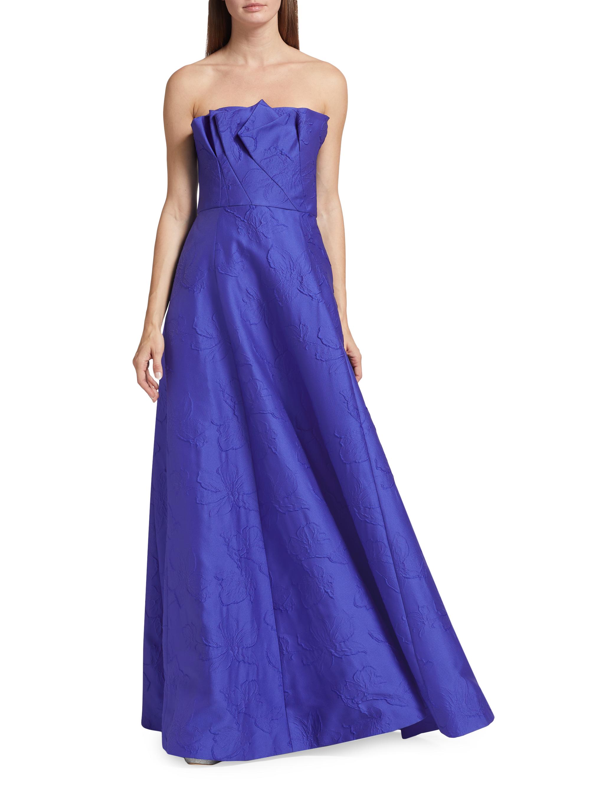 ML Monique Lhuillier Aliana Jacquard Strapless Gown | Saks Fifth Avenue