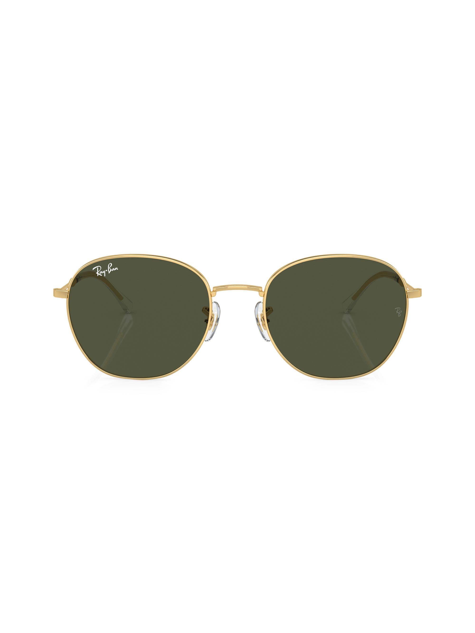Ray-Ban Women's RB3809 55MM Round Sunglasses - Gold Flash Green